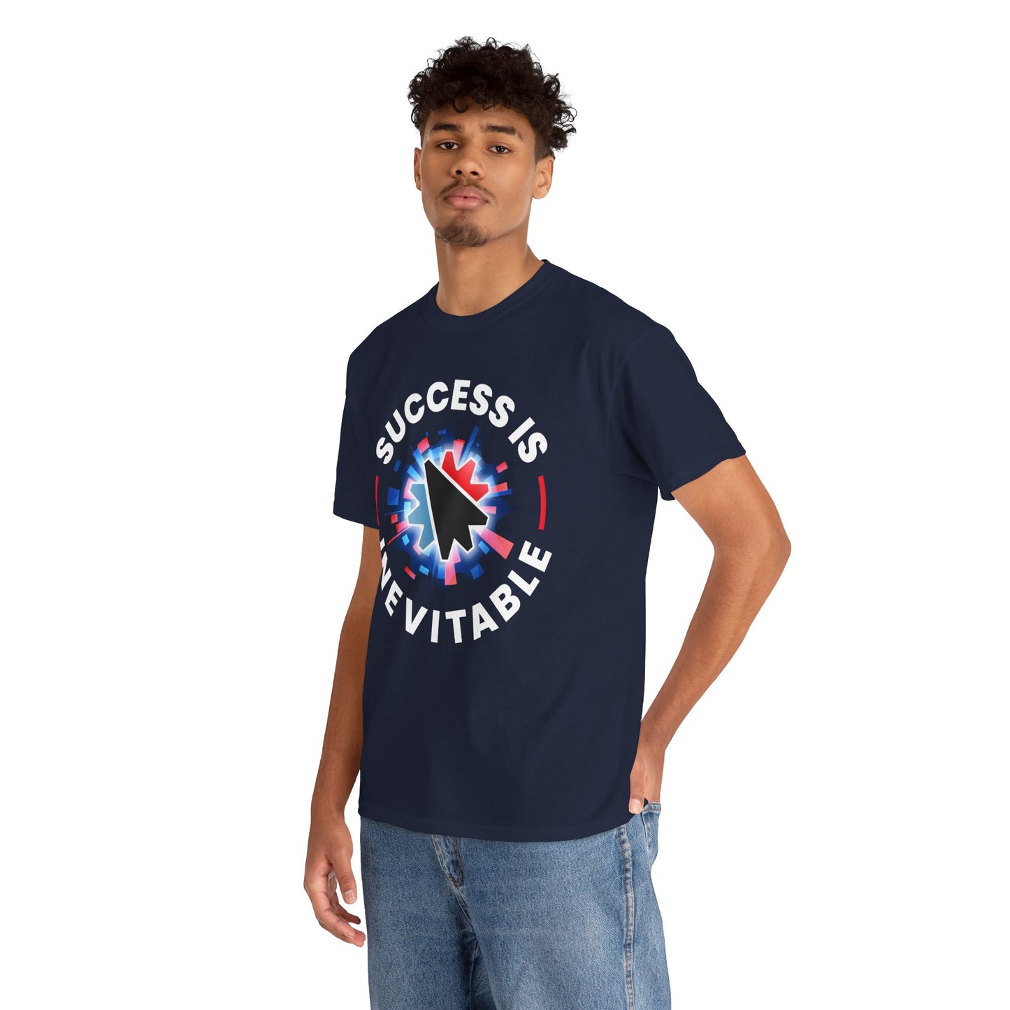 Success Is Inevitable T-Shirt – Motivational Graphic Tee with Cursor Design - 14884