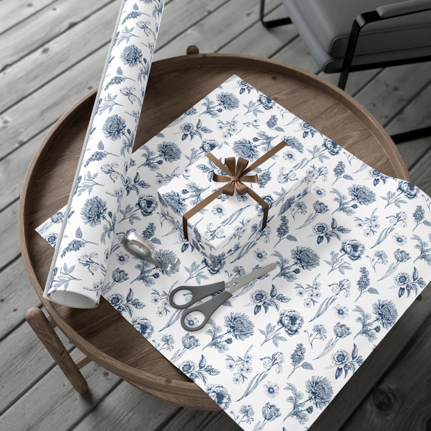 Blue Flowers - Gift Wrap Papers - 10313