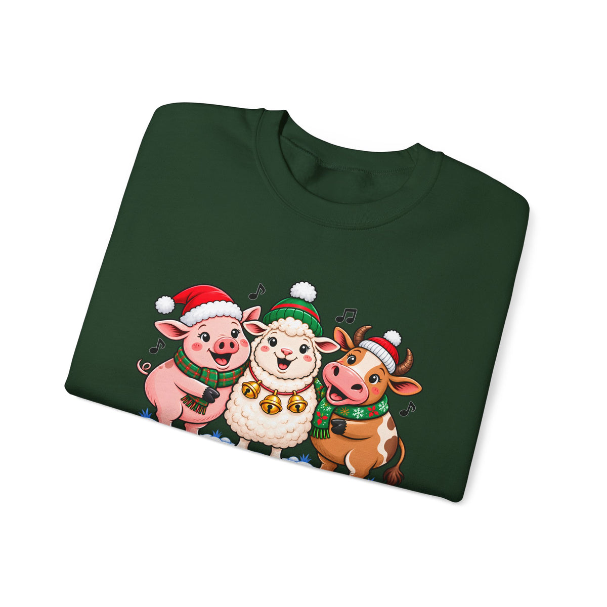 Christmas Farm Animal Friends Sweatshirt, Cute Holiday Crewneck - 14560
