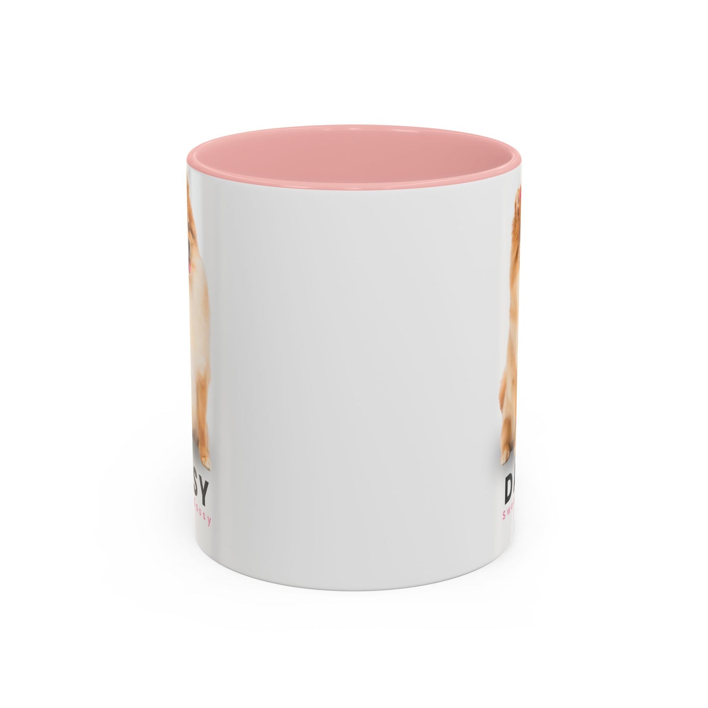 Personalized Pomeranian Mug – Custom Dog Name Photo Accent Coffee Cup | Gift for Dog Mom (11oz / 15oz) - 14828