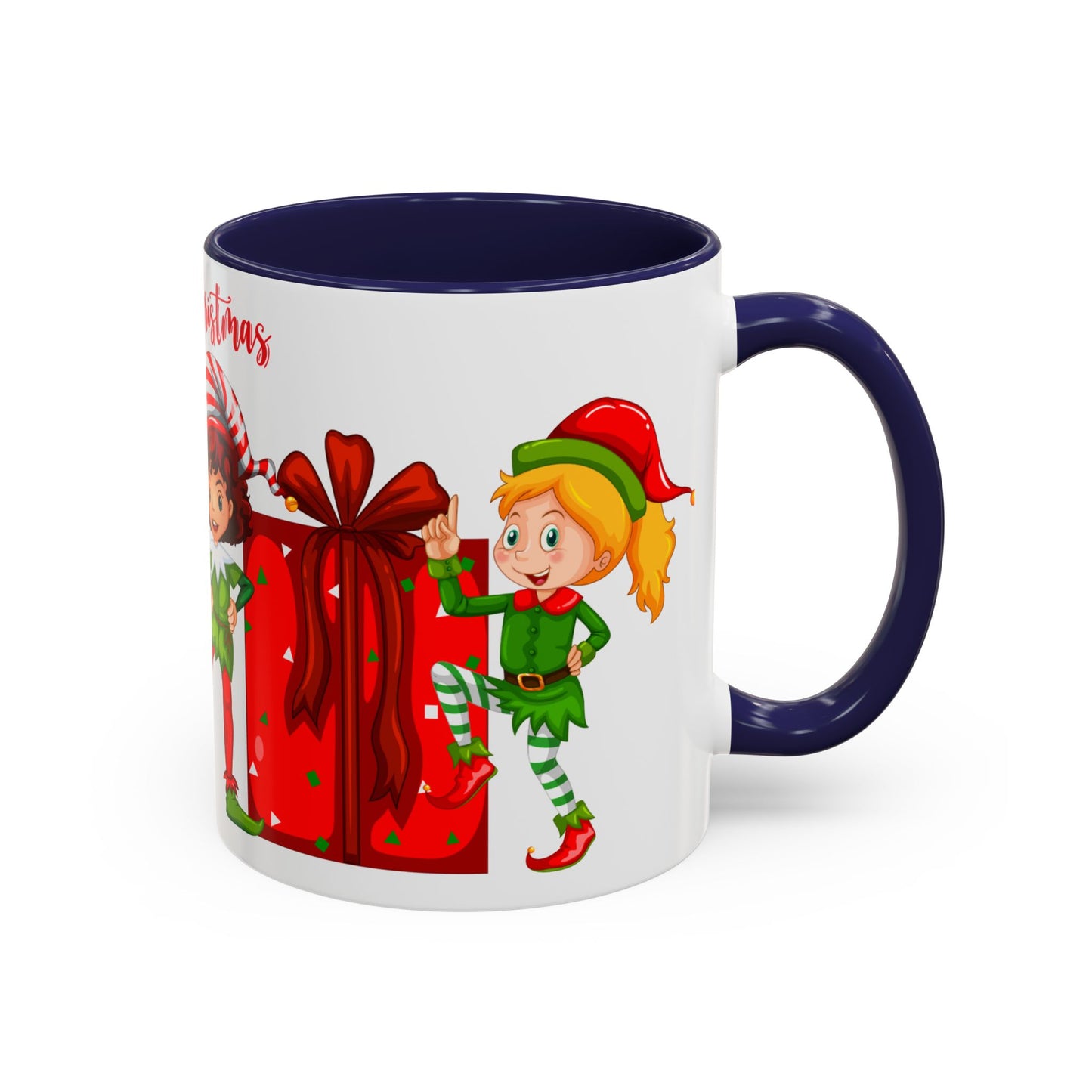 Elves, Merry Christmas - Accent Coffee Mug (11, 15oz) - 10360