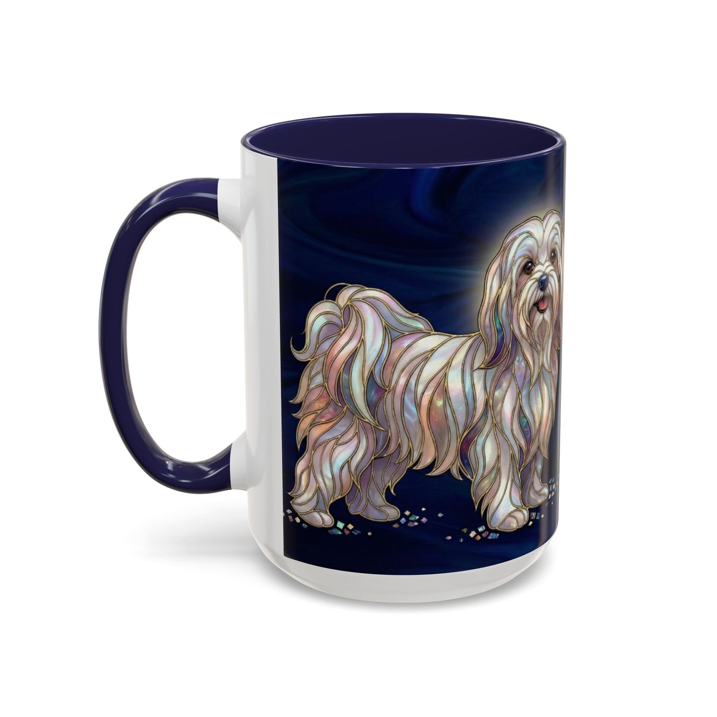 Maltese Art Coffee Mug — Stain Glass Design (11/15oz) - 14546