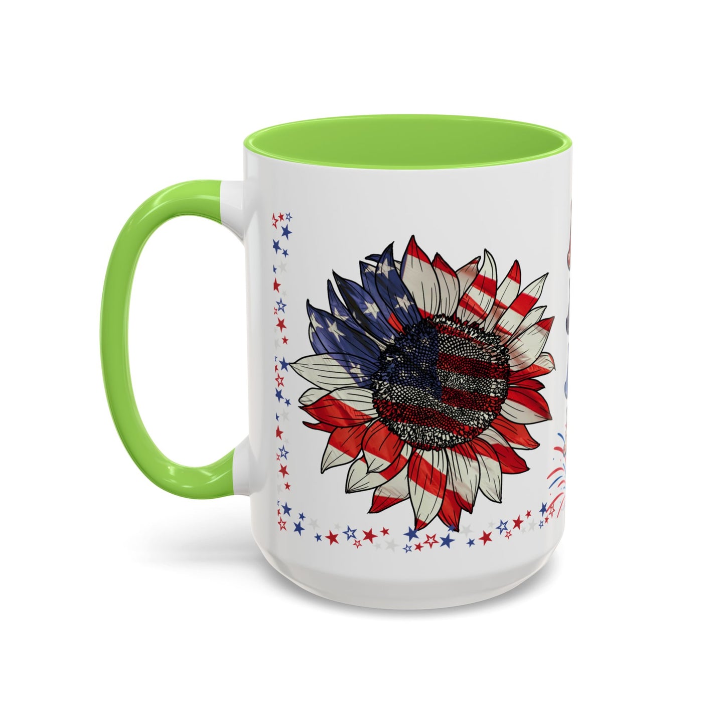 July 4, Red & Blue, Colorful Mugs, 11oz - 10590