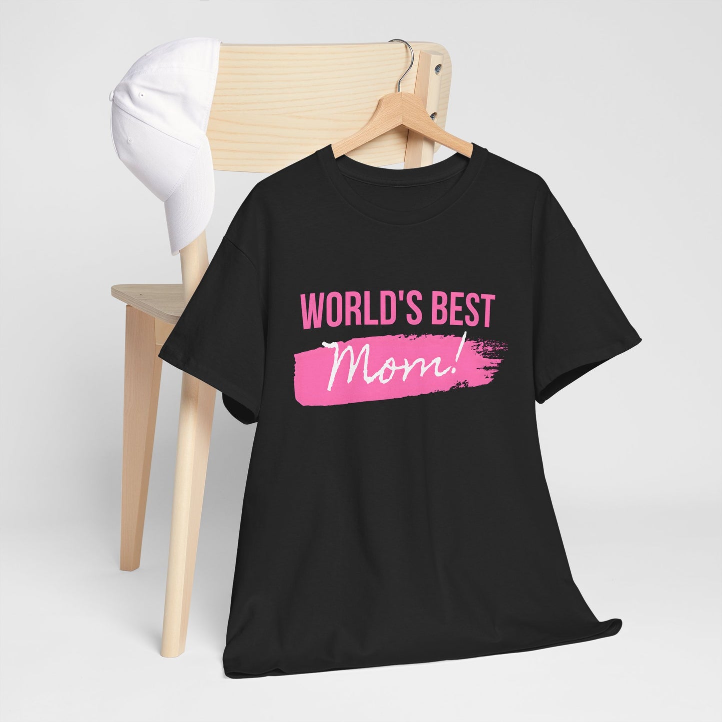 World’s Best Mom Shirt – Pink Brushstroke Mother’s Day Gift Tee - 14874