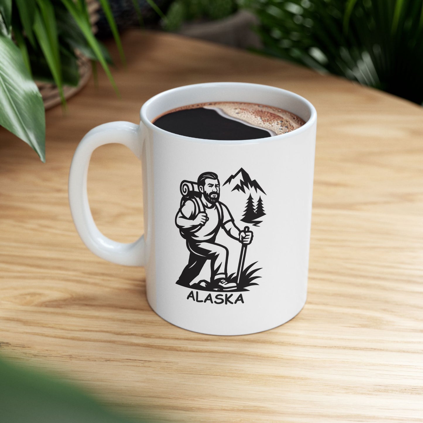 "Alaska: Where 'taking a hike' can mean a whole lot more than a walk in the park." Ceramic Mug | 11oz & 15oz - 12992