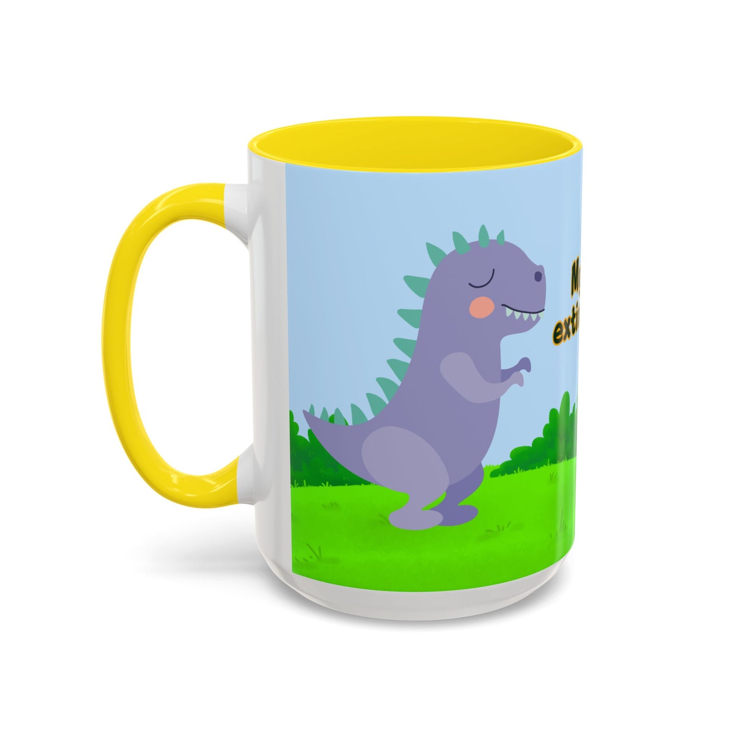 Baby Dinosaur, My Mug is Extinct-Proof - Accent Coffee Mug (11, 15oz) - 11114