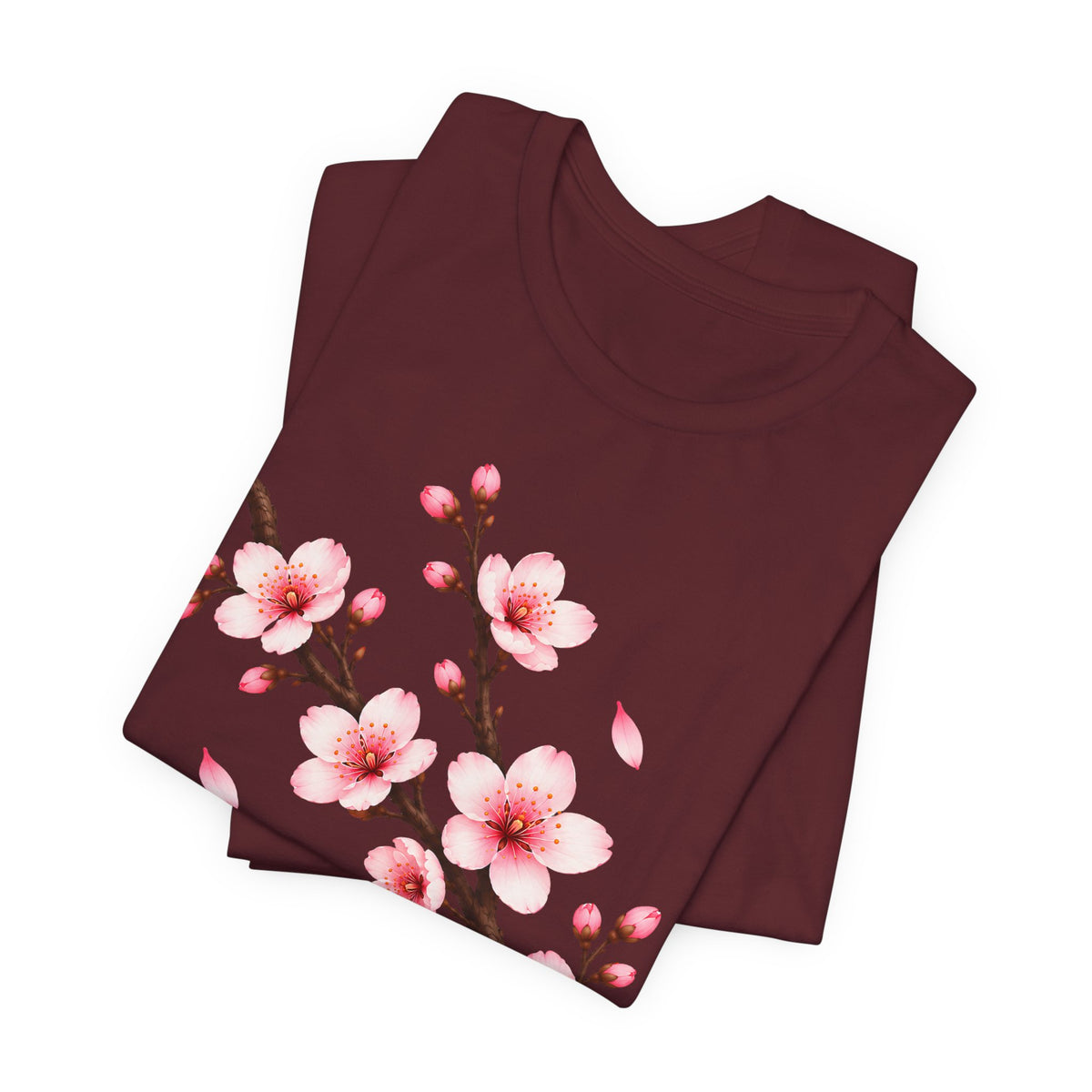 Cherry Blossom T-Shirt, Pink Sakura Branch Floral Tee - 14994