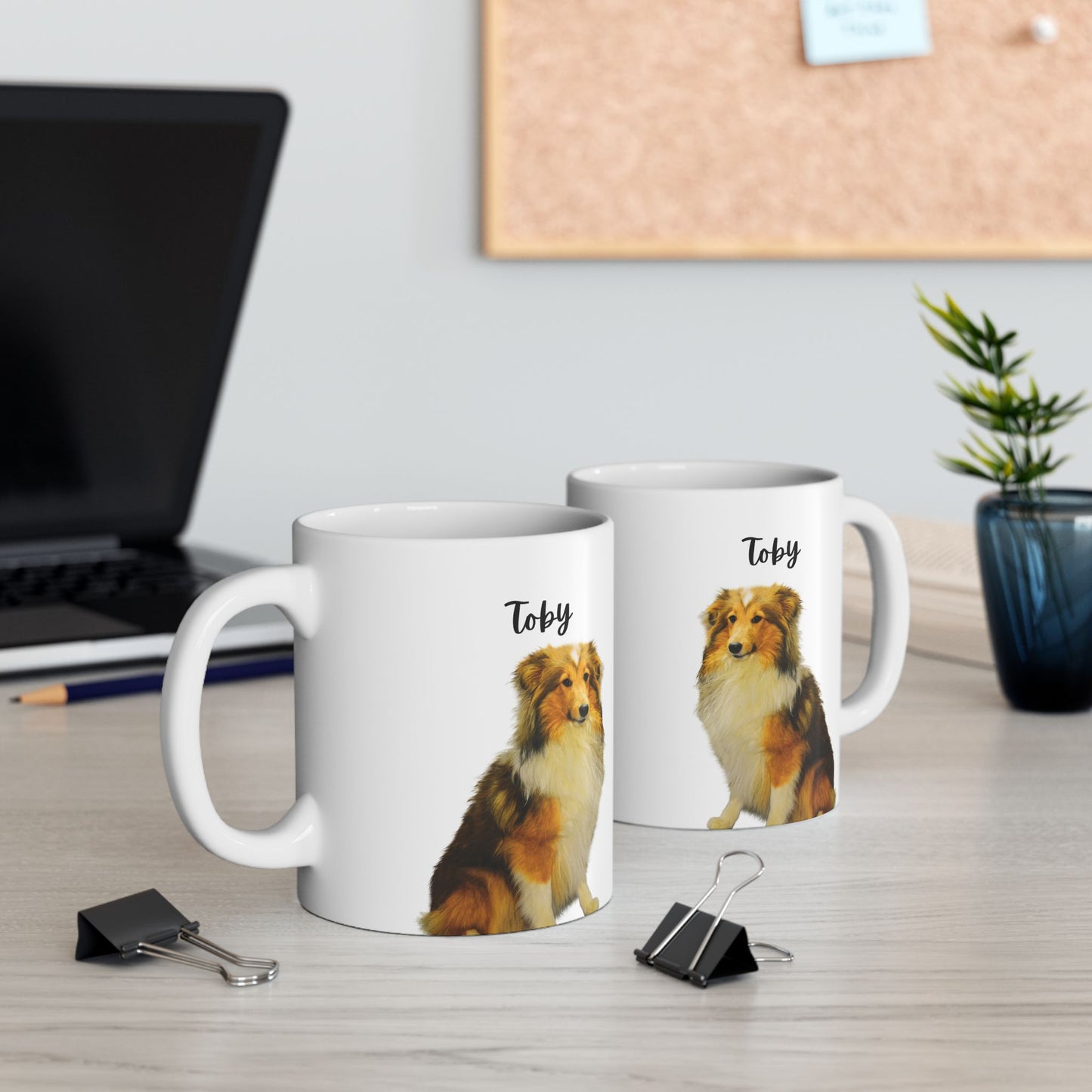Custom Pet Portrait Ceramic Mug | Dog Lover Gift | Personalized Mug | Animal Lover Coffee Cup | Cute Pet Design - 14160