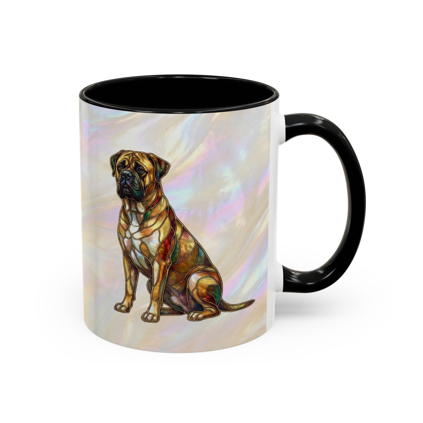 Bull Mastiff Accent Coffee Mug -Stained Glass Style (11/15oz) 14622