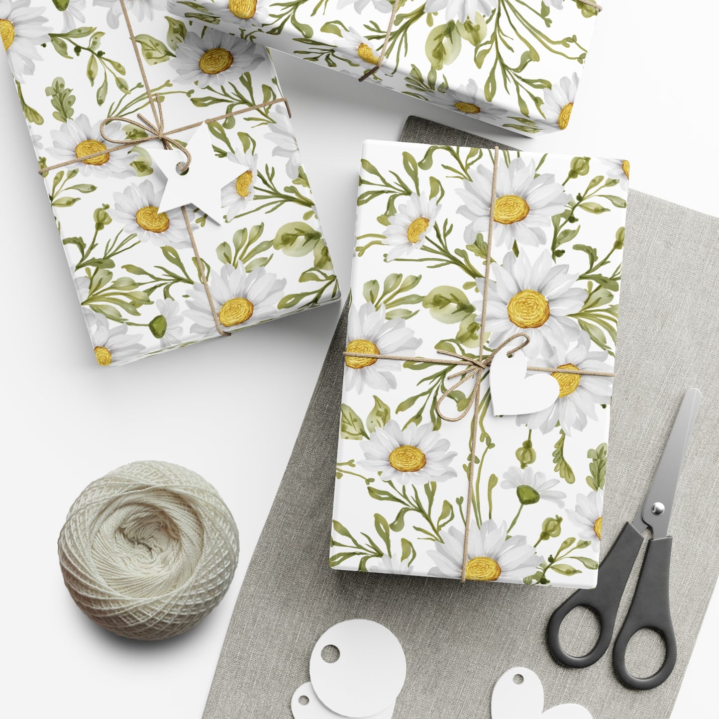 White Flowers - Gift Wrap Papers - 10252
