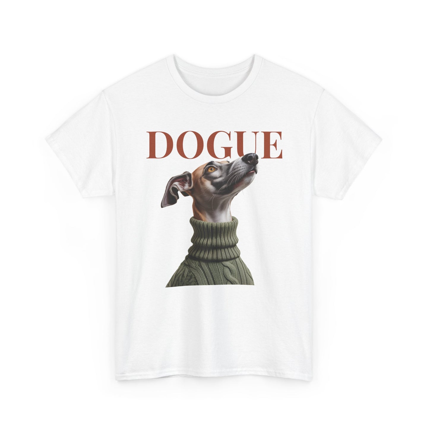 Italian Greyhound Dog T-Shirt – “Dogue” Stylish Pet Portrait Tee, Fashion Dog Lover Gift - 14870