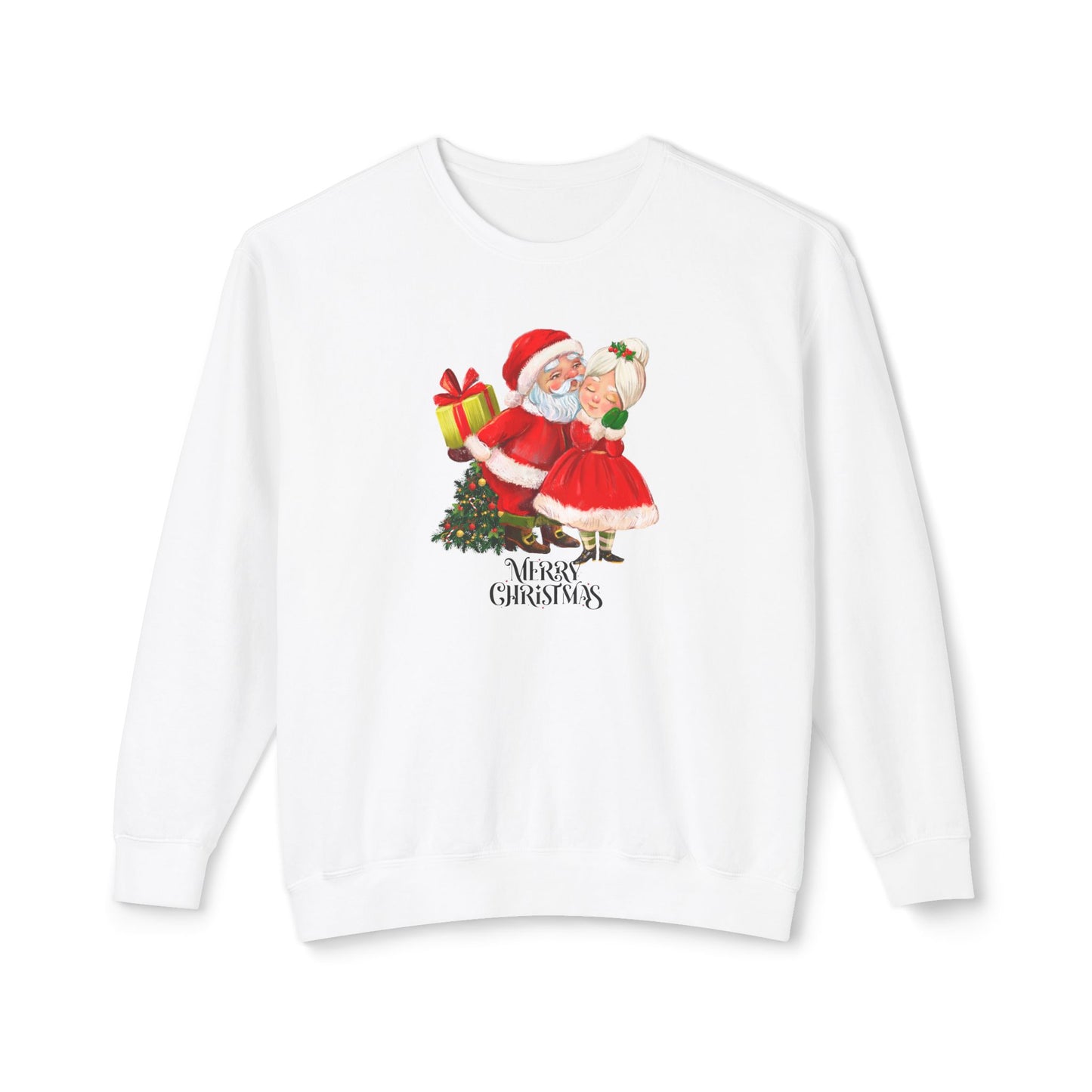 Santa & His Partner - Unisex Lightweight Crewneck Sweatshirt - 10028