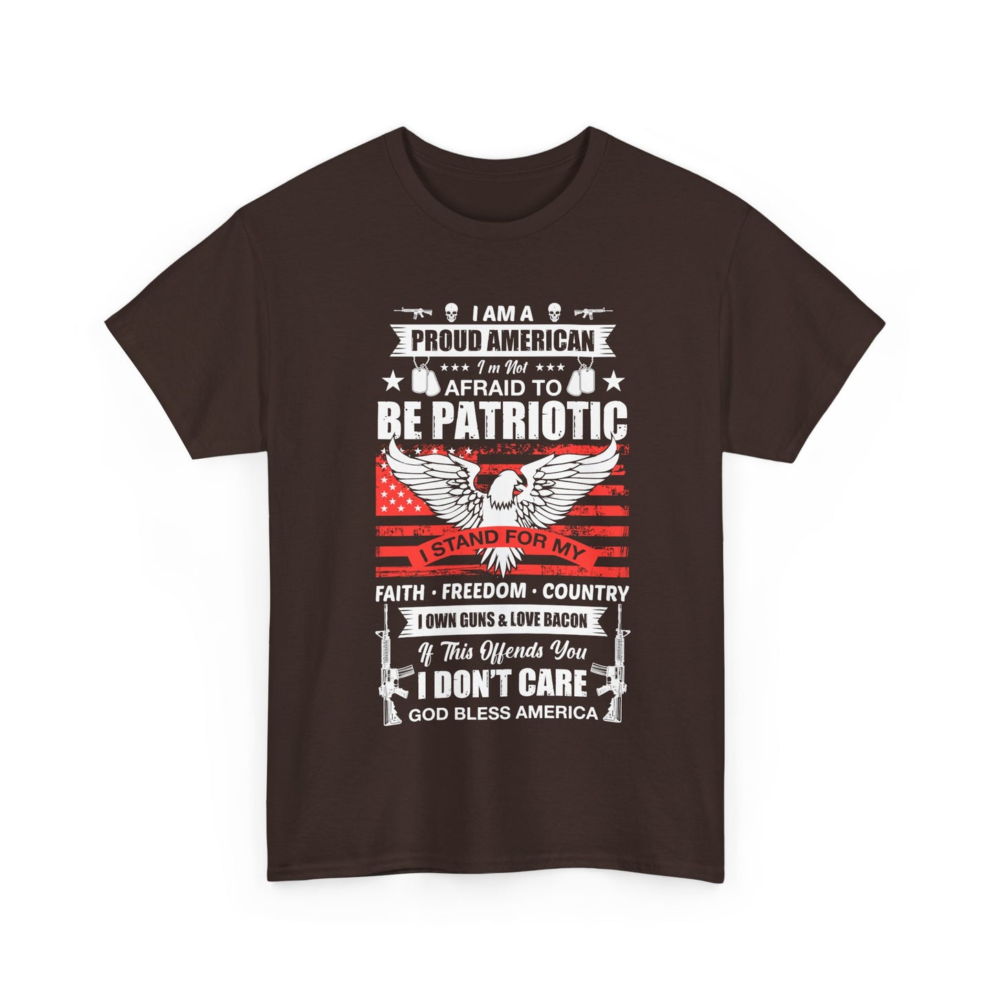 Unisex Patriotic Tee - Proud American T-Shirt, 4th of July Gift, Freedom Shirt, Memorial Day Apparel, Casual Wear - 13789