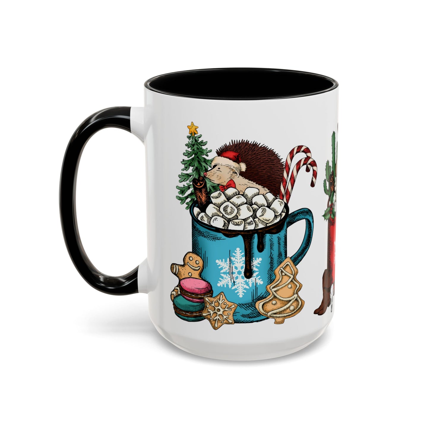 Christmas Marshmallow Mugs with Animals - Accent Coffee Mug (11, 15oz) - 10306