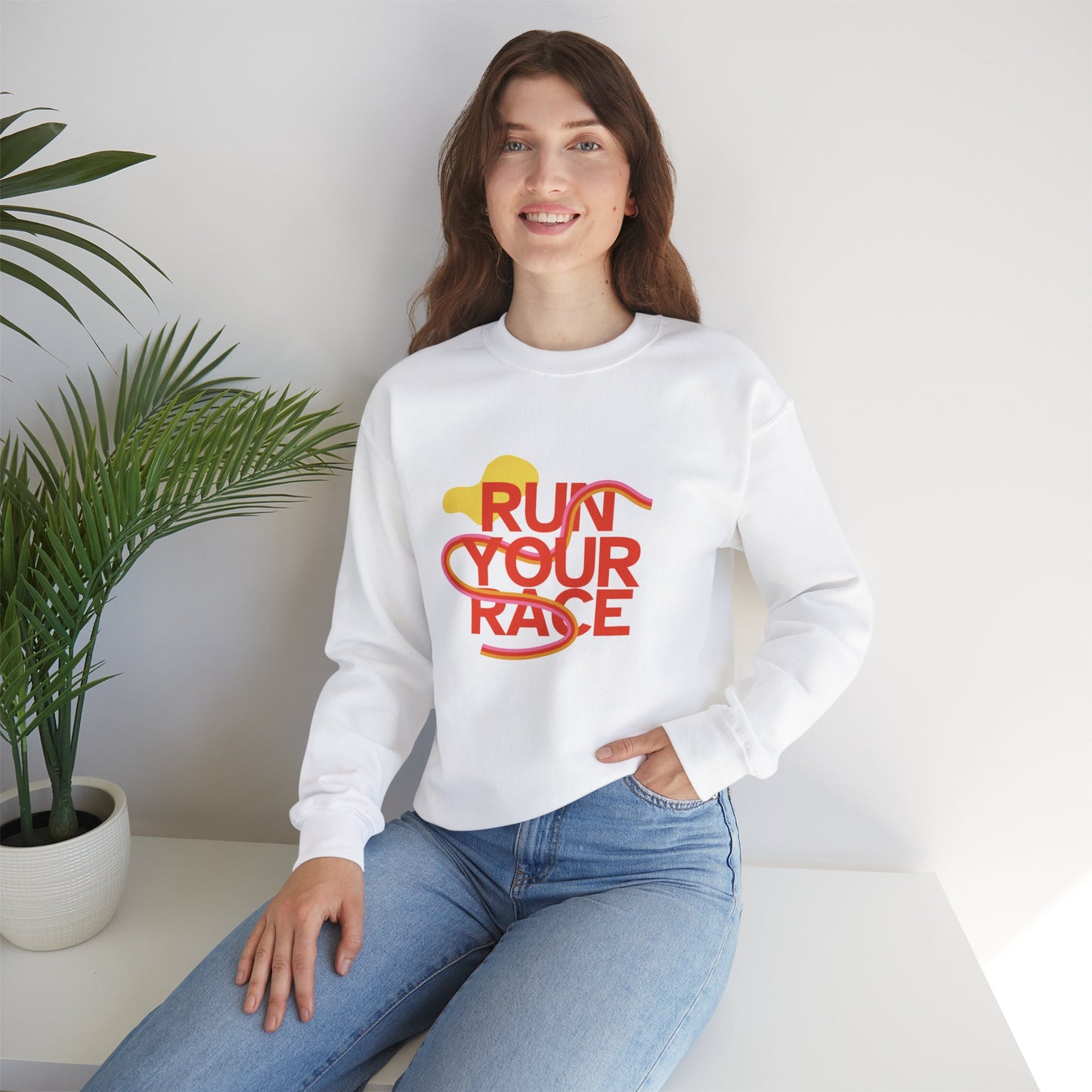 Run Your Race - Unisex Heavy Blend™ Crewneck Sweatshirt