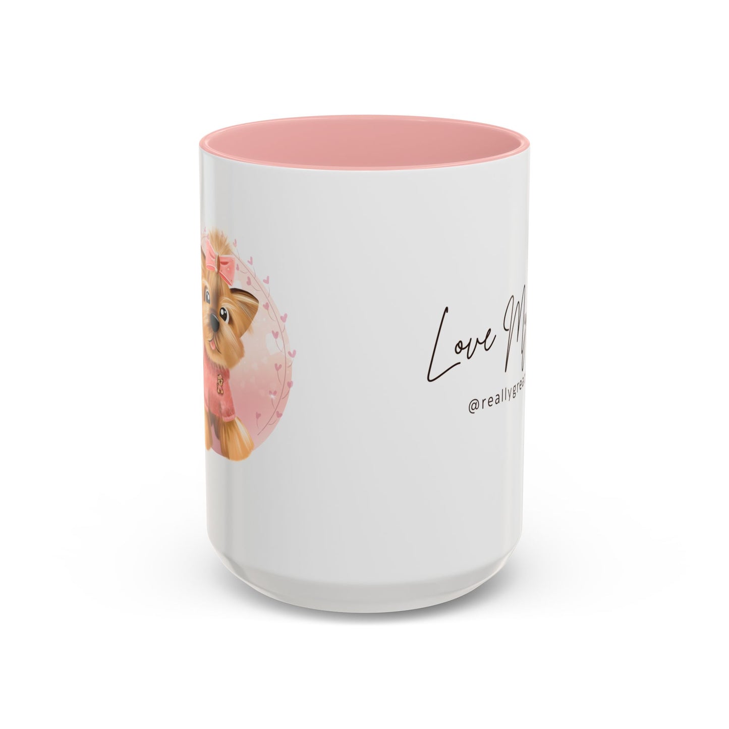 Love My Pet, Name, Customizable - Accent Coffee Mug (11, 15oz) - 11014