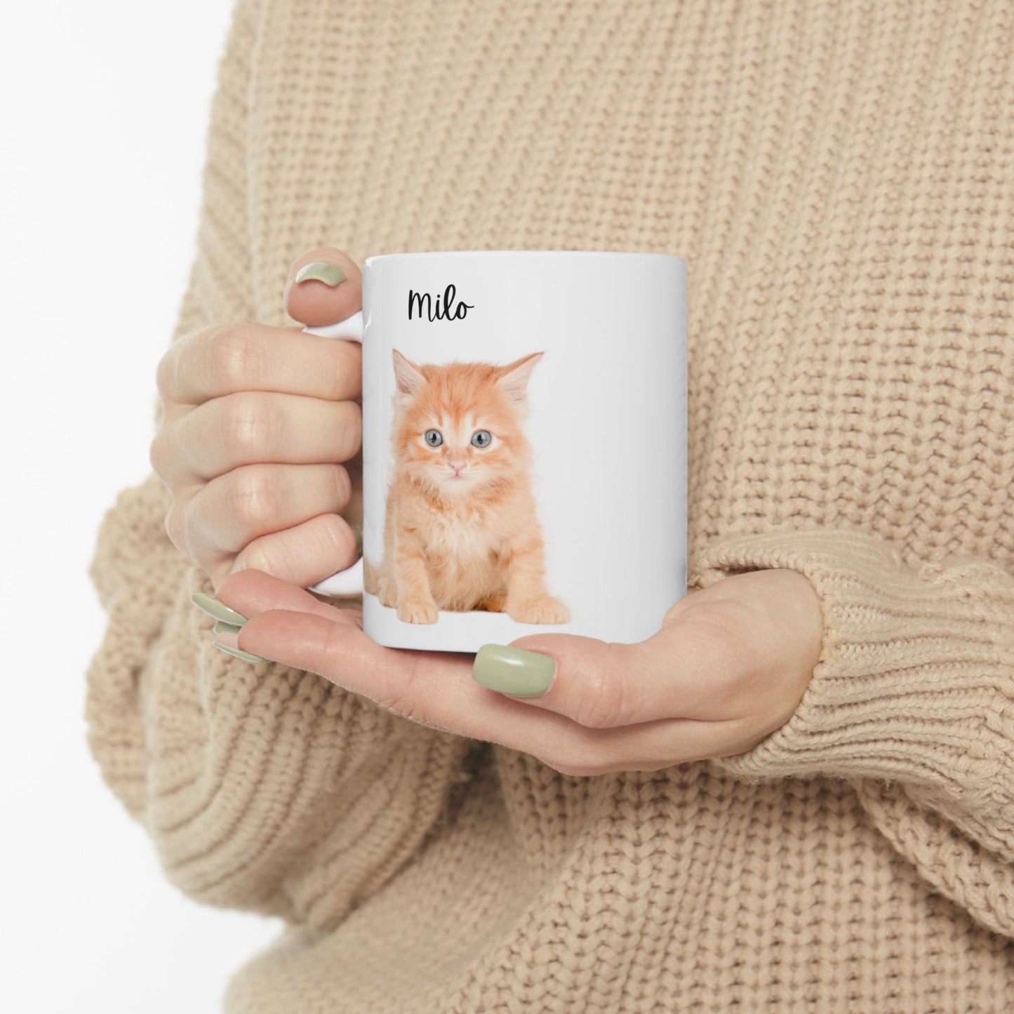 Personalised Cat Ceramic Mug - Perfect Gift for Cat Lovers, Cozy Home Decor, Tea/Coffee Mug, Birthday Present - 14209