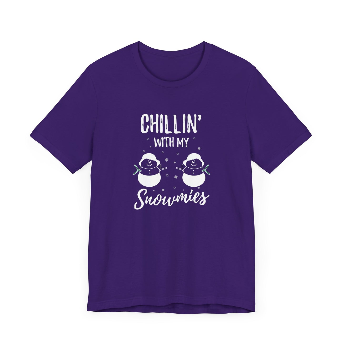 Christmas: Chillin With My Snowmies - Unisex Jersey Short Sleeve Tee