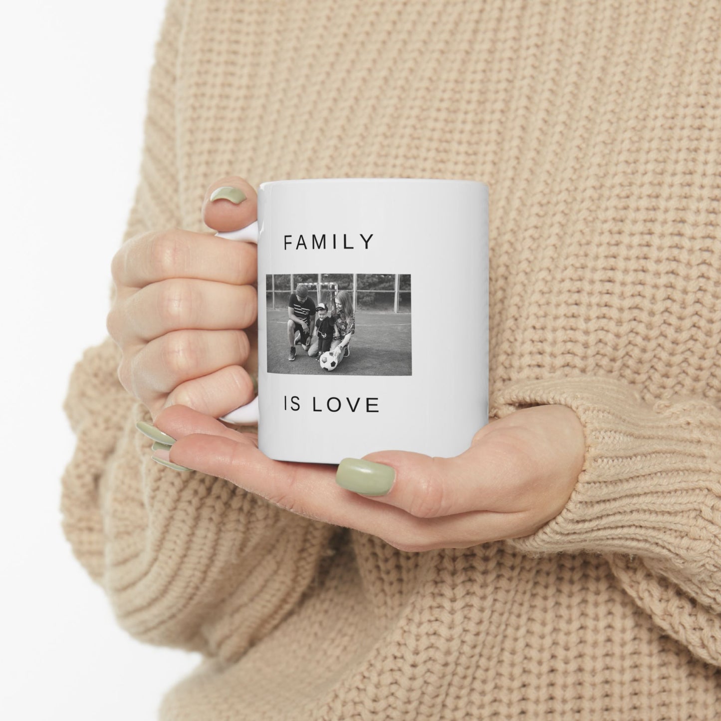 Family is Love, Photos, Customizable - Ceramic Mug, (11oz, 15oz) - 10995