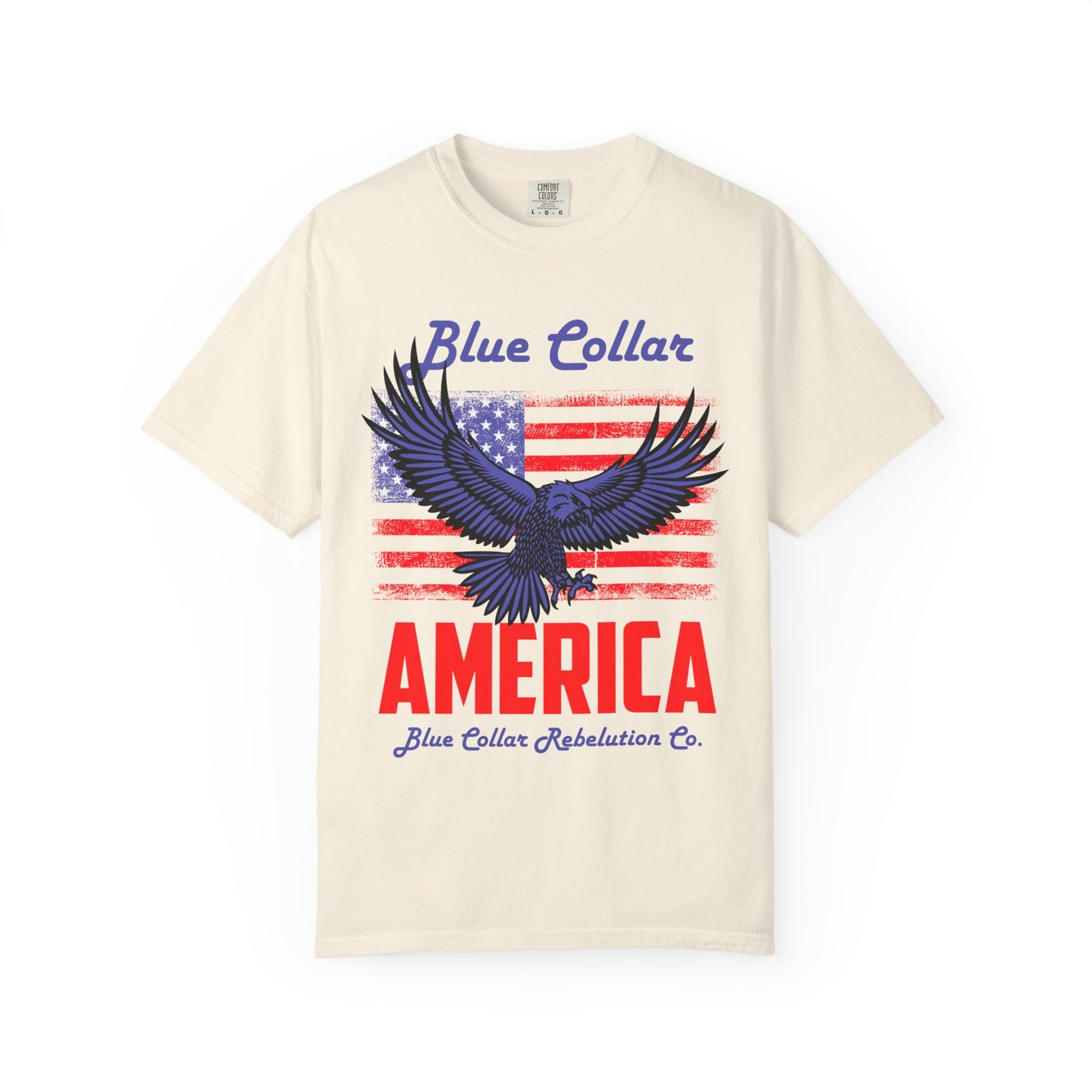 Unisex American Eagle Graphic Tee - Perfect for Patriotic Events, Casual Wear, 4th of July Gatherings, Gifts for Blue Collar Workers - 13695
