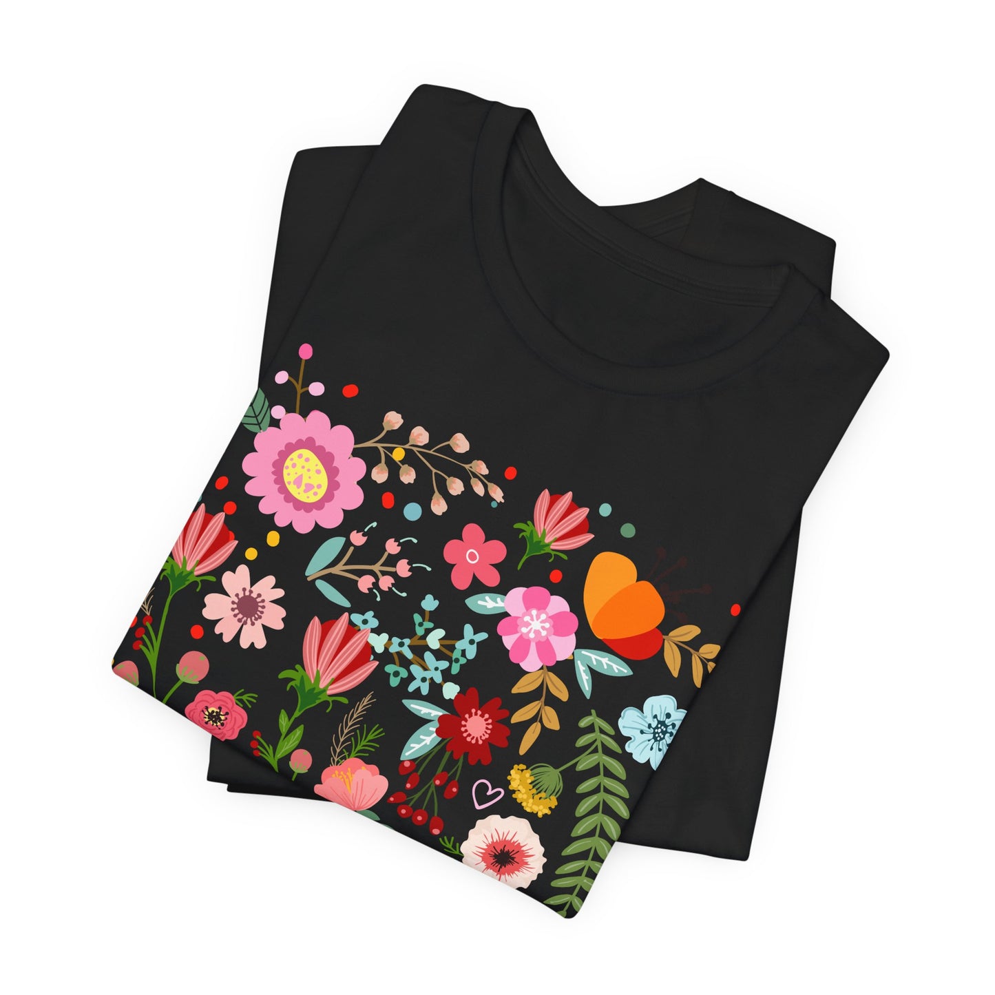 Blooming Anyway Floral T-Shirt, Colorful Wildflower Graphic Tee - 14967