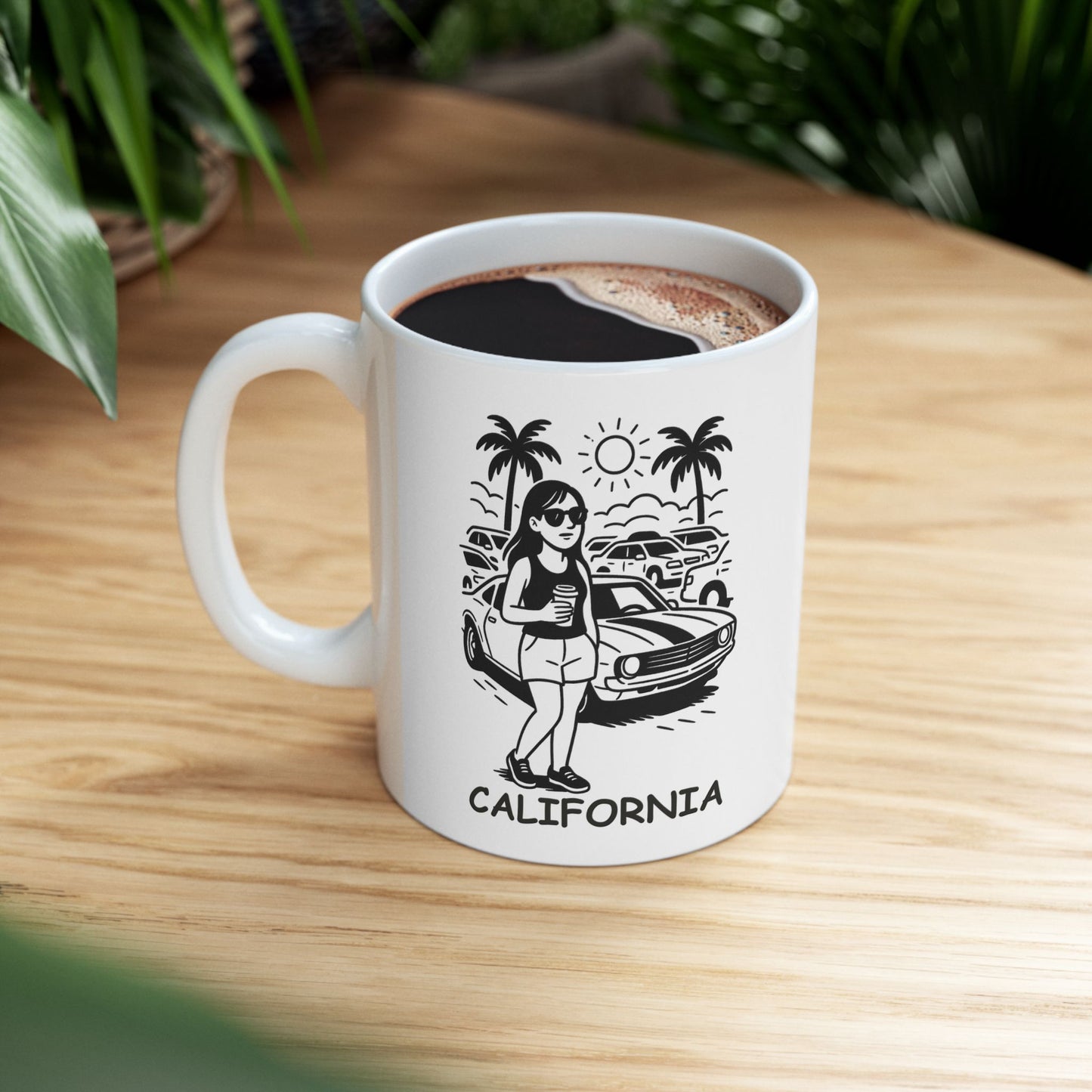 "Just a California girl, living in a traffic world." Ceramic Mug - 12730