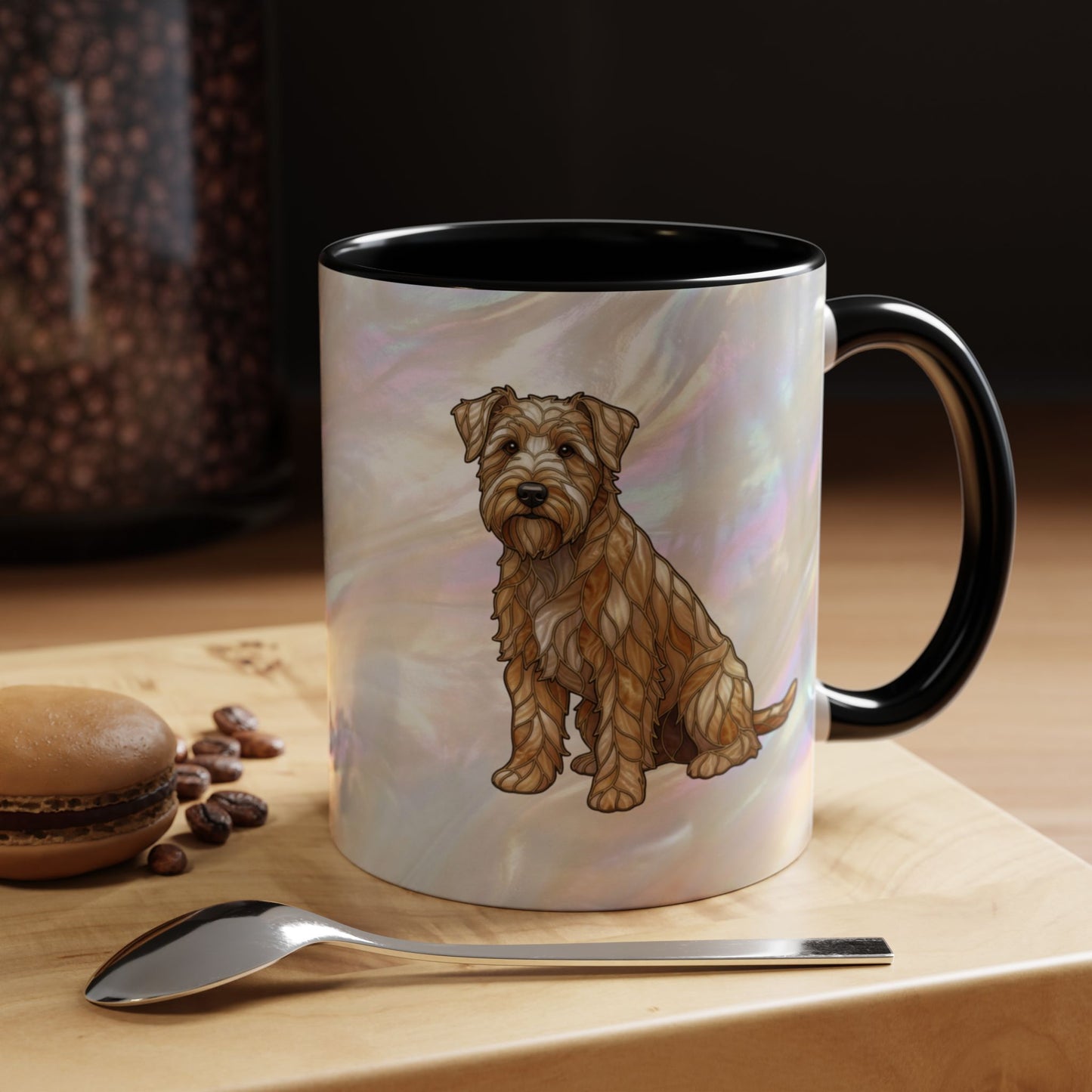 Wheaten Terrier Accent Coffee Mug – Stained Glass Design 11/15oz - 14651