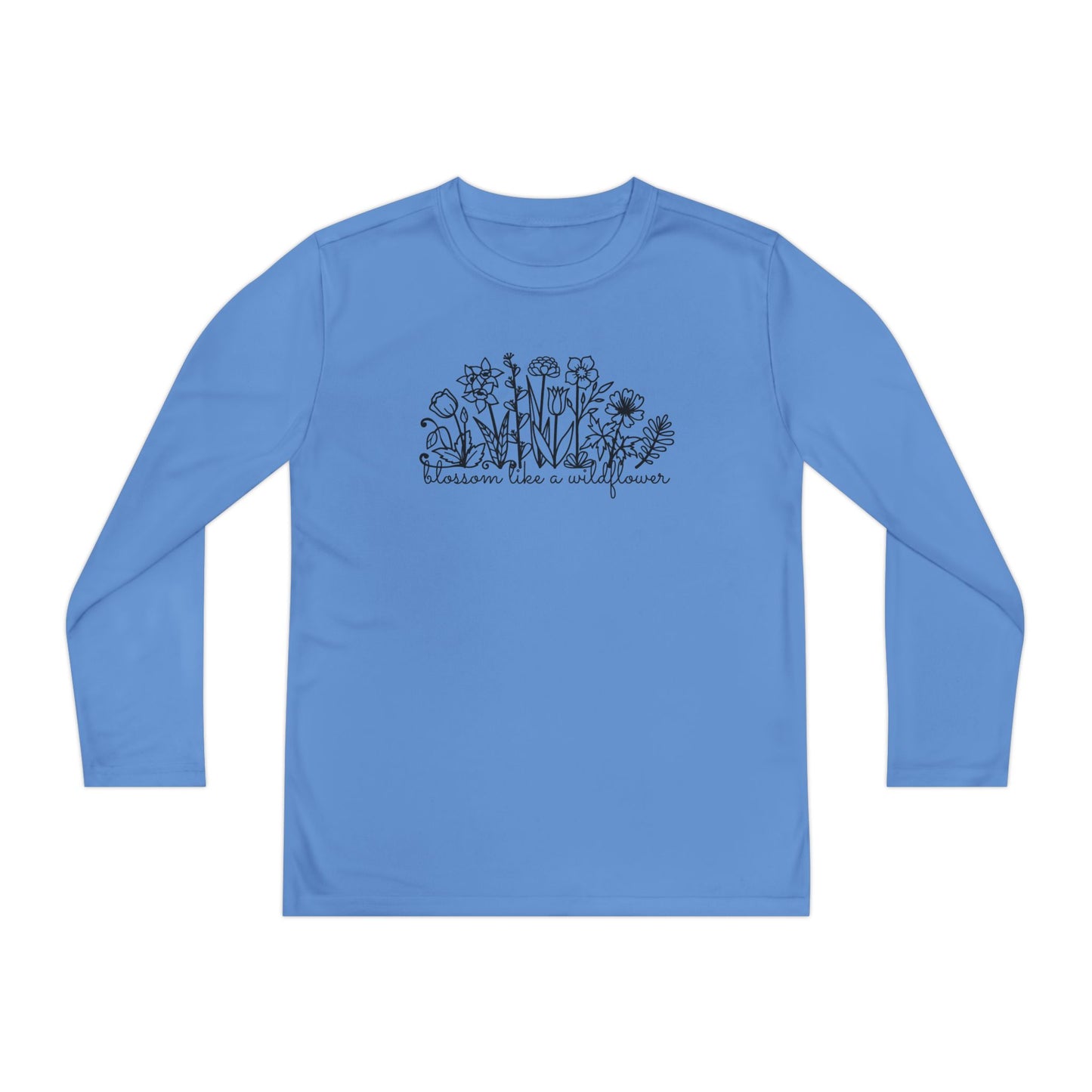 Blossom Like A Wildflower - Youth Long Sleeve Competitor Tee - 10104