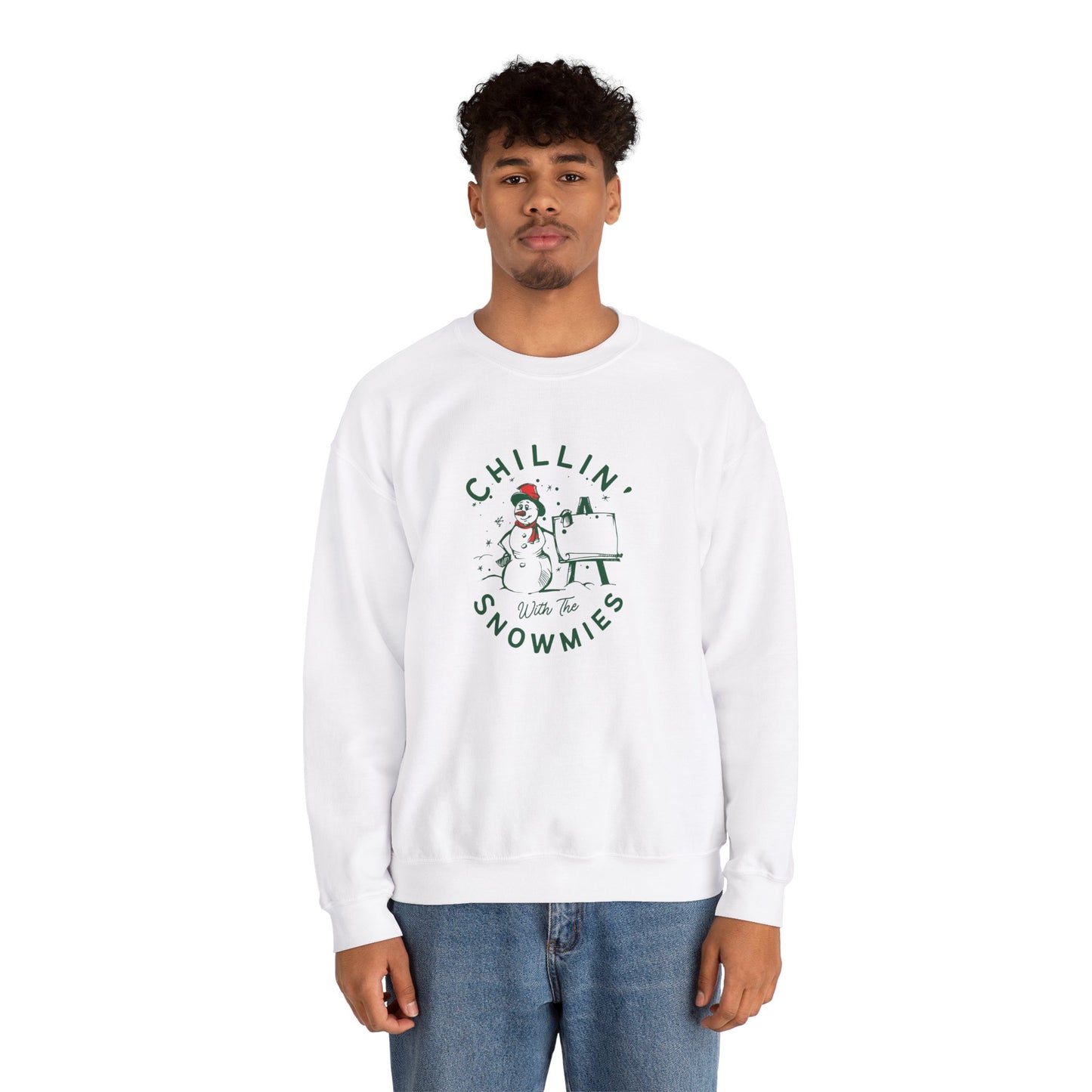 Chillin' With Snowmies - Unisex Heavy Blend™ Crewneck Sweatshirt - 10525