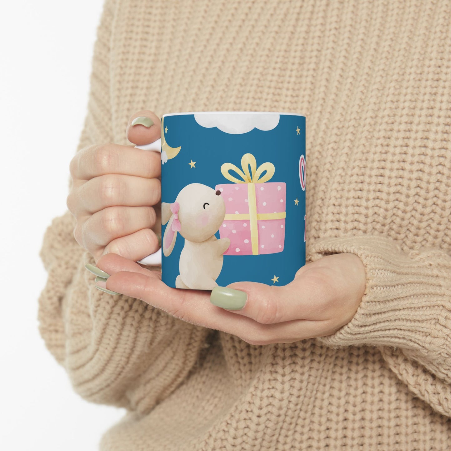 Birthday Celebration Ceramic Mug - Cute Gift for 1-Year-Old, Customizable Keepsake, Child's Birthday Mug, Fun Kids Party Favor, Baby - 13998