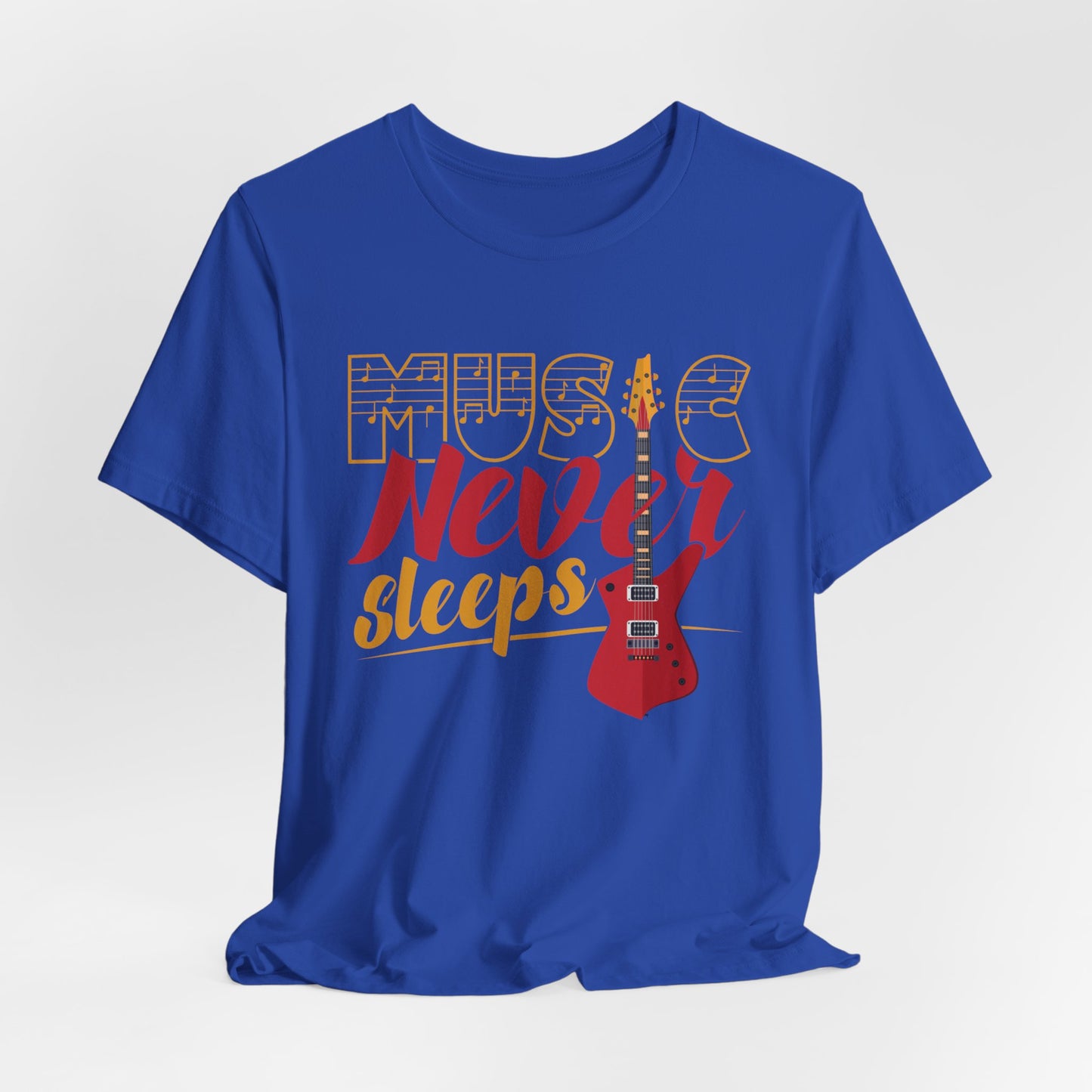 Music Never Sleeps - Unisex Jersey Short Sleeve Tee