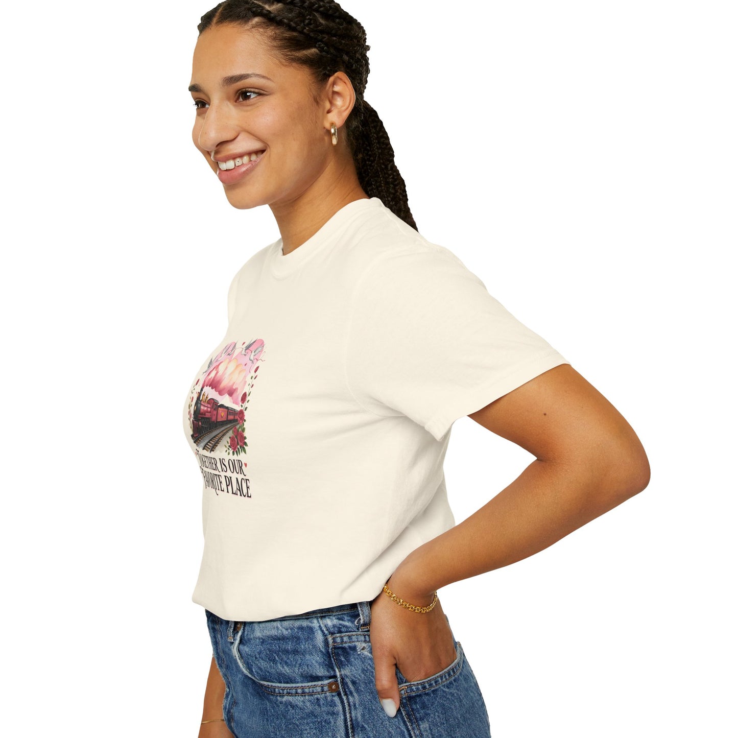 Together Is Our Favorite Place – Romantic Valentine Graphic T-Shirt  - 14738