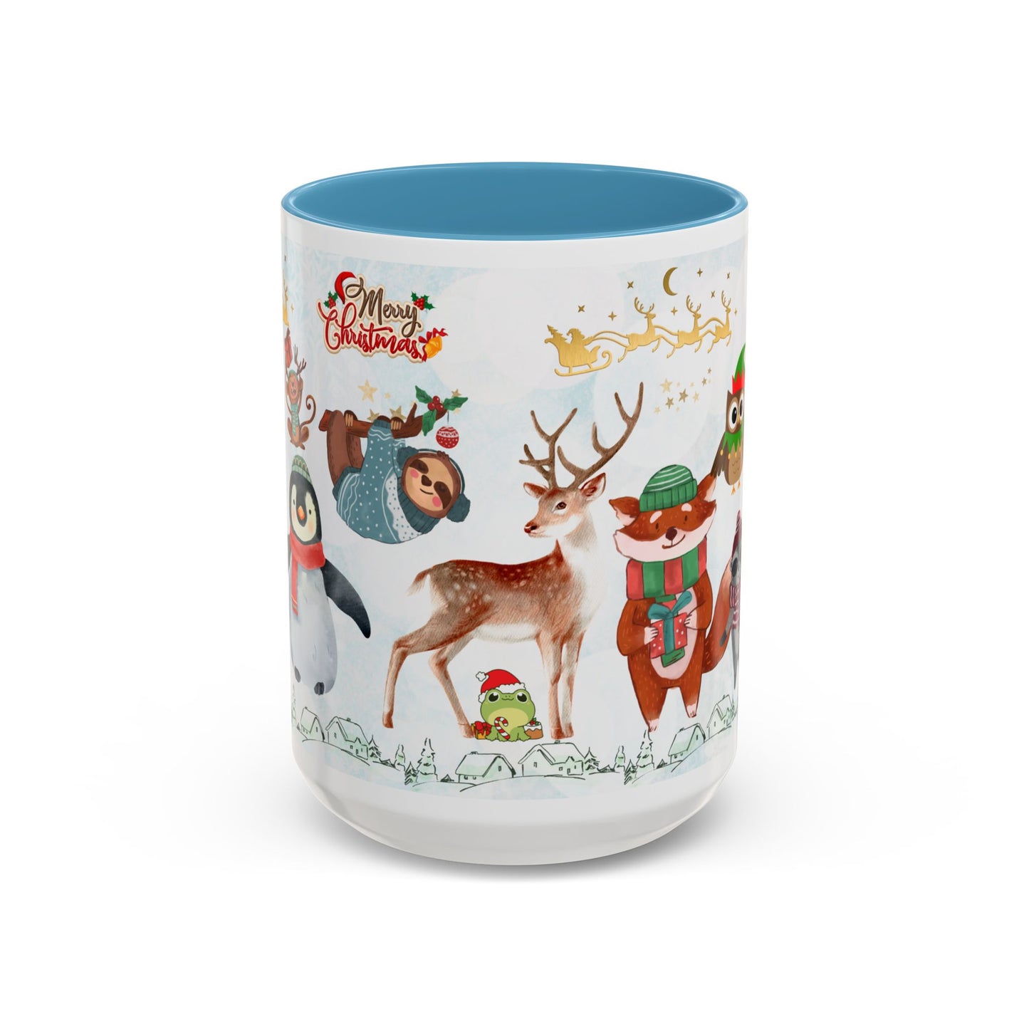 Merry Christmas, Animals - Accent Coffee Mug (11, 15oz)