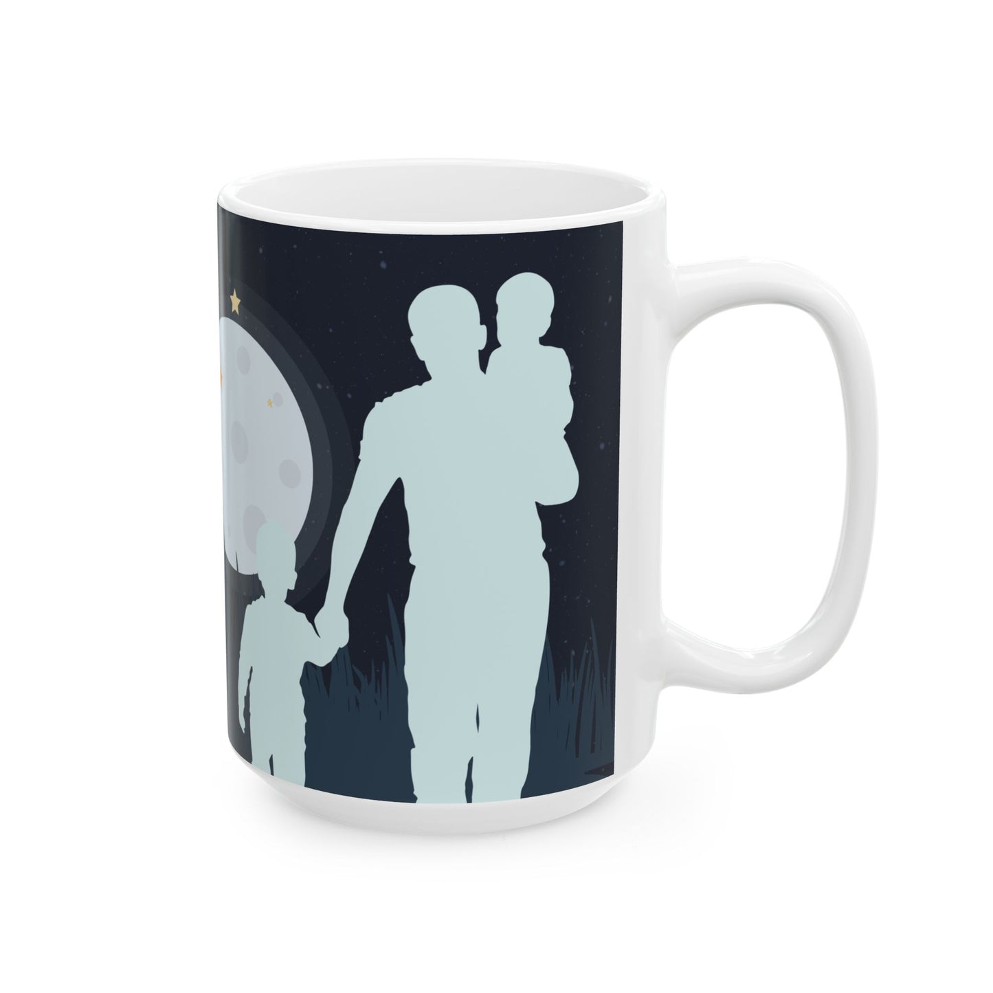 Father's Day Space Mug, Ceramic Coffee Cup, 11oz, 15oz, Gift for Dad, Custom Mug - 14013