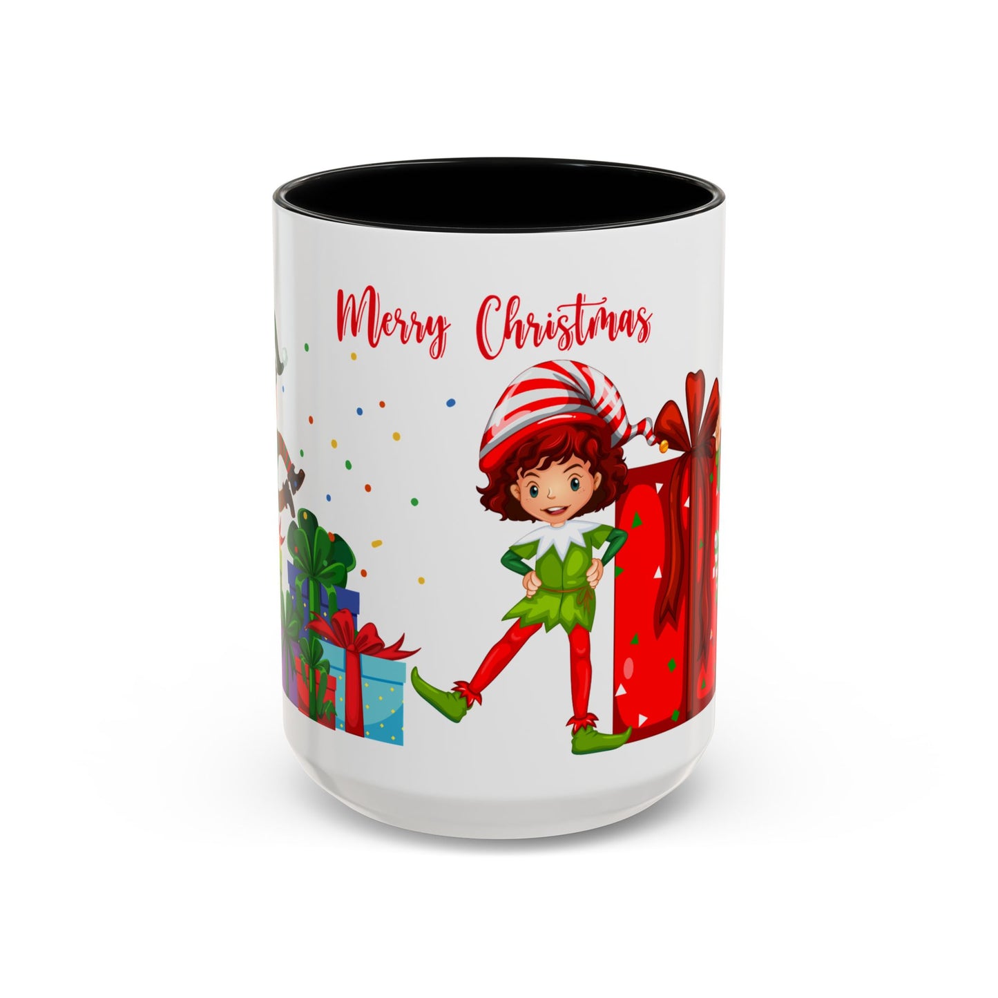 Elves, Merry Christmas - Accent Coffee Mug (11, 15oz) - 10360