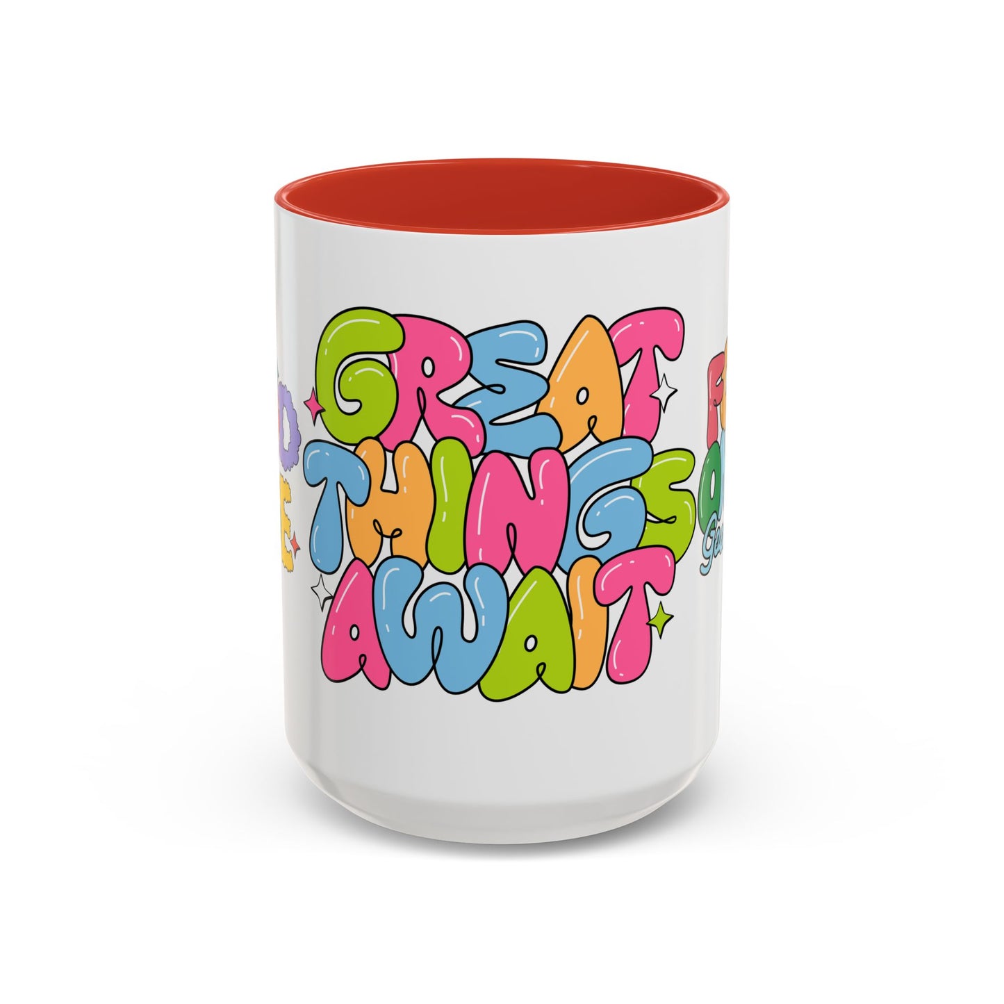 Great Things Await - Accent Coffee Mug (11, 15oz)