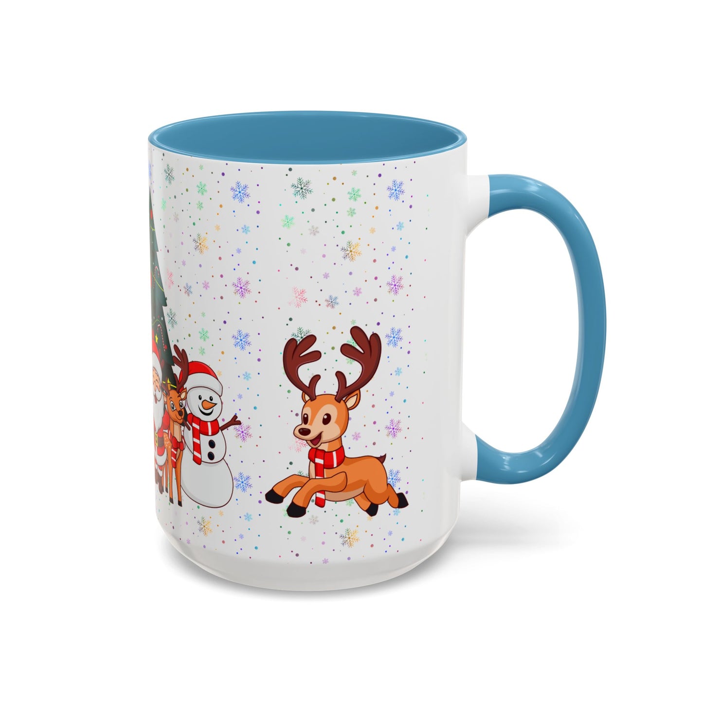 Christmas Party,  Santa,  Snowman, & Reindeer -  Accent Coffee Mug (11, 15oz) - 10428