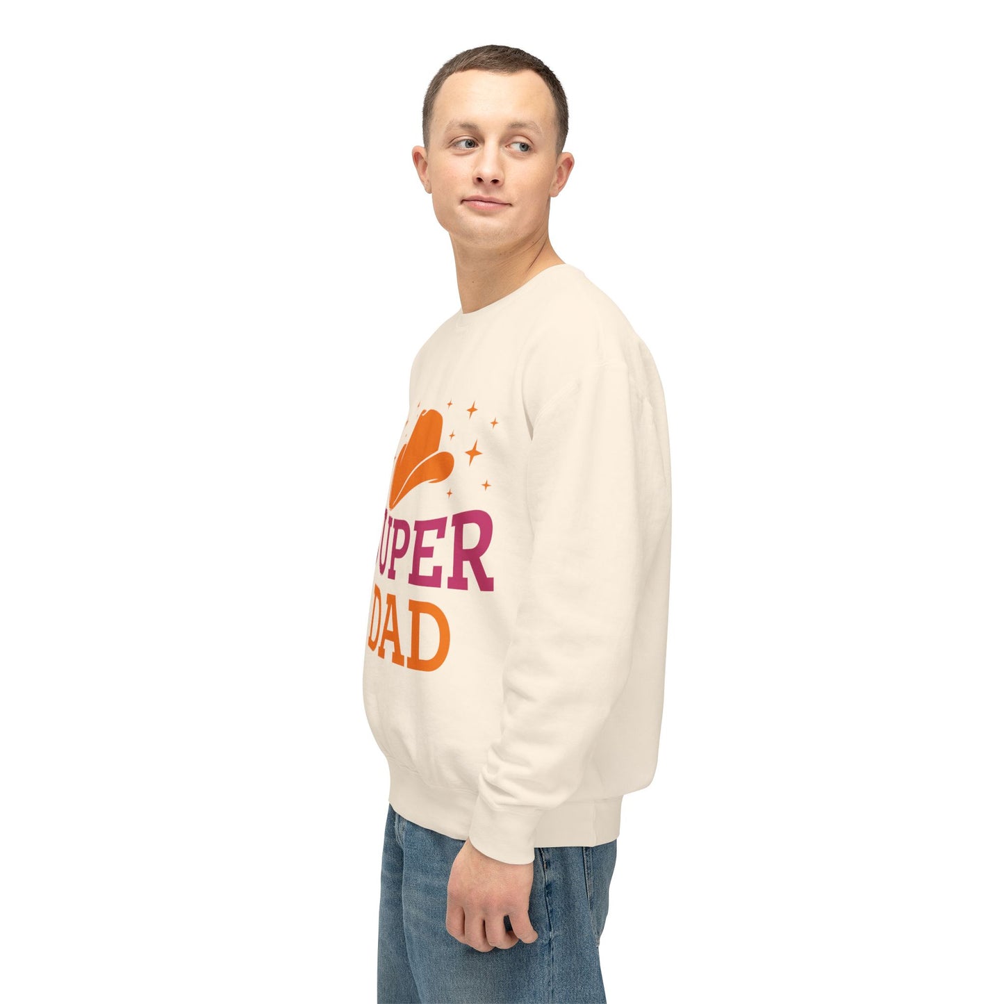Super Dad Unisex Lightweight Crewneck Sweatshirt | Perfect Gift for Father's Day - 12907