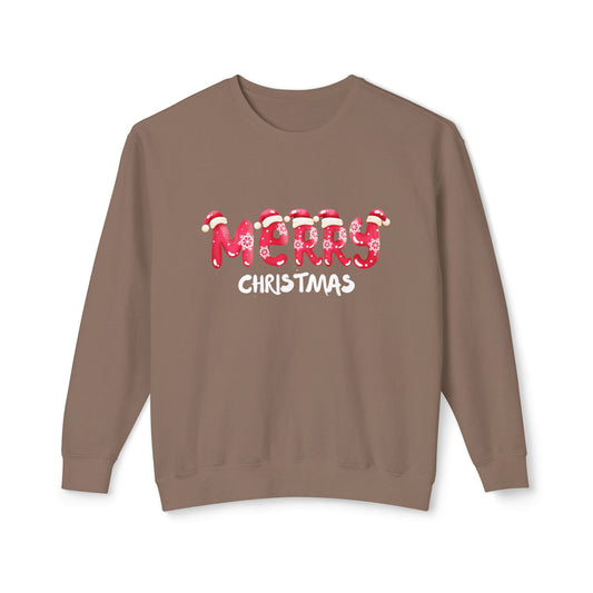 Merry Christmas - Unisex Lightweight Crewneck Sweatshirt