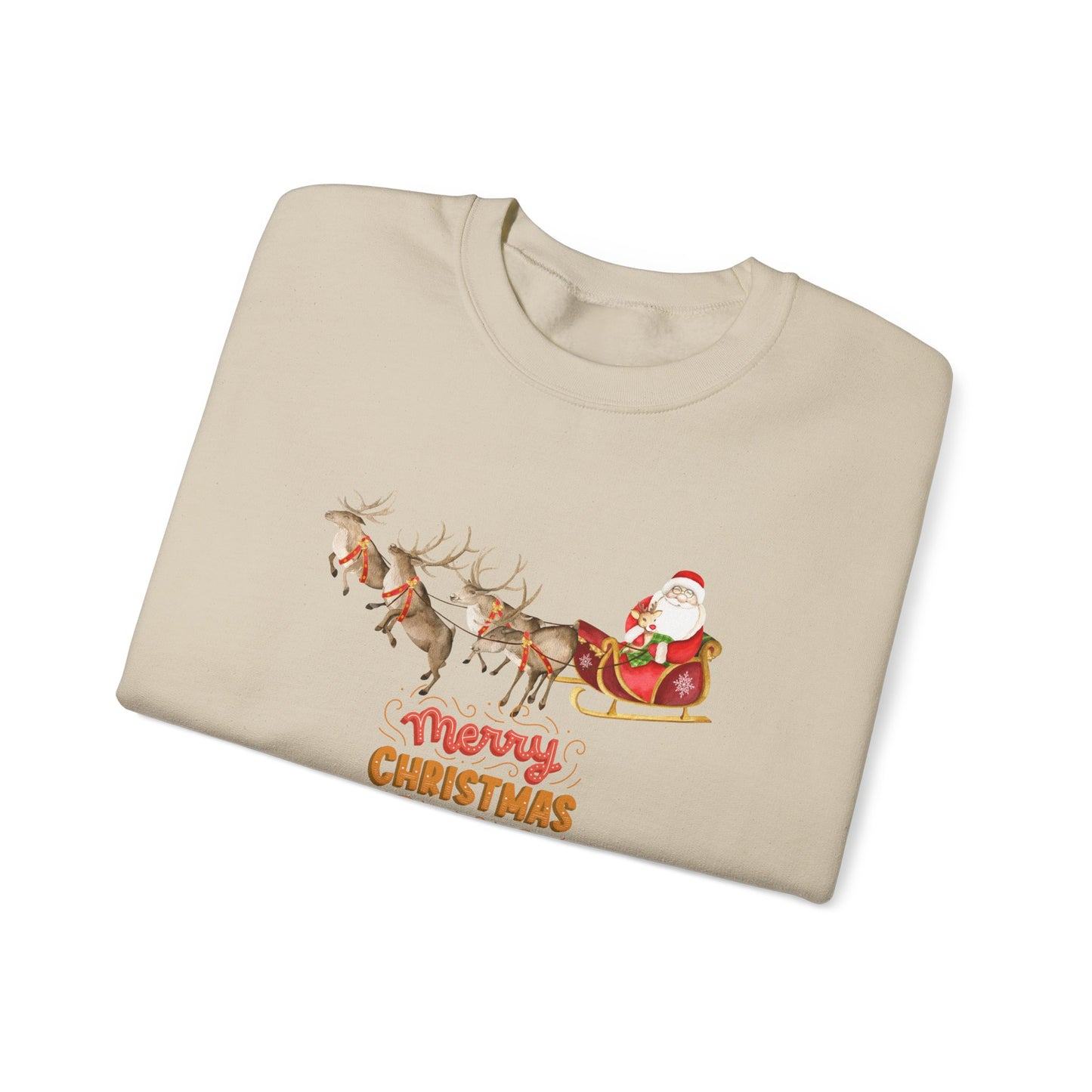 Santa & Reindeers - Unisex Heavy Blend™ Crewneck Sweatshirt - 10011