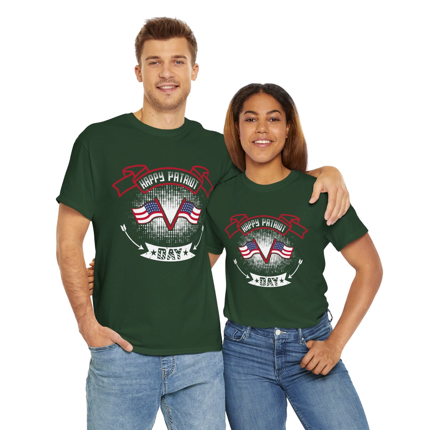 Patriotic Unisex Heavy Cotton Tee, 4th of July Shirt, Memorial Day Tee, Independence Day Apparel, Casual Everyday T-Shirt - 13818