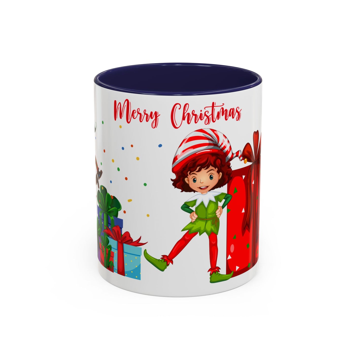 Elves, Merry Christmas - Accent Coffee Mug (11, 15oz) - 10360