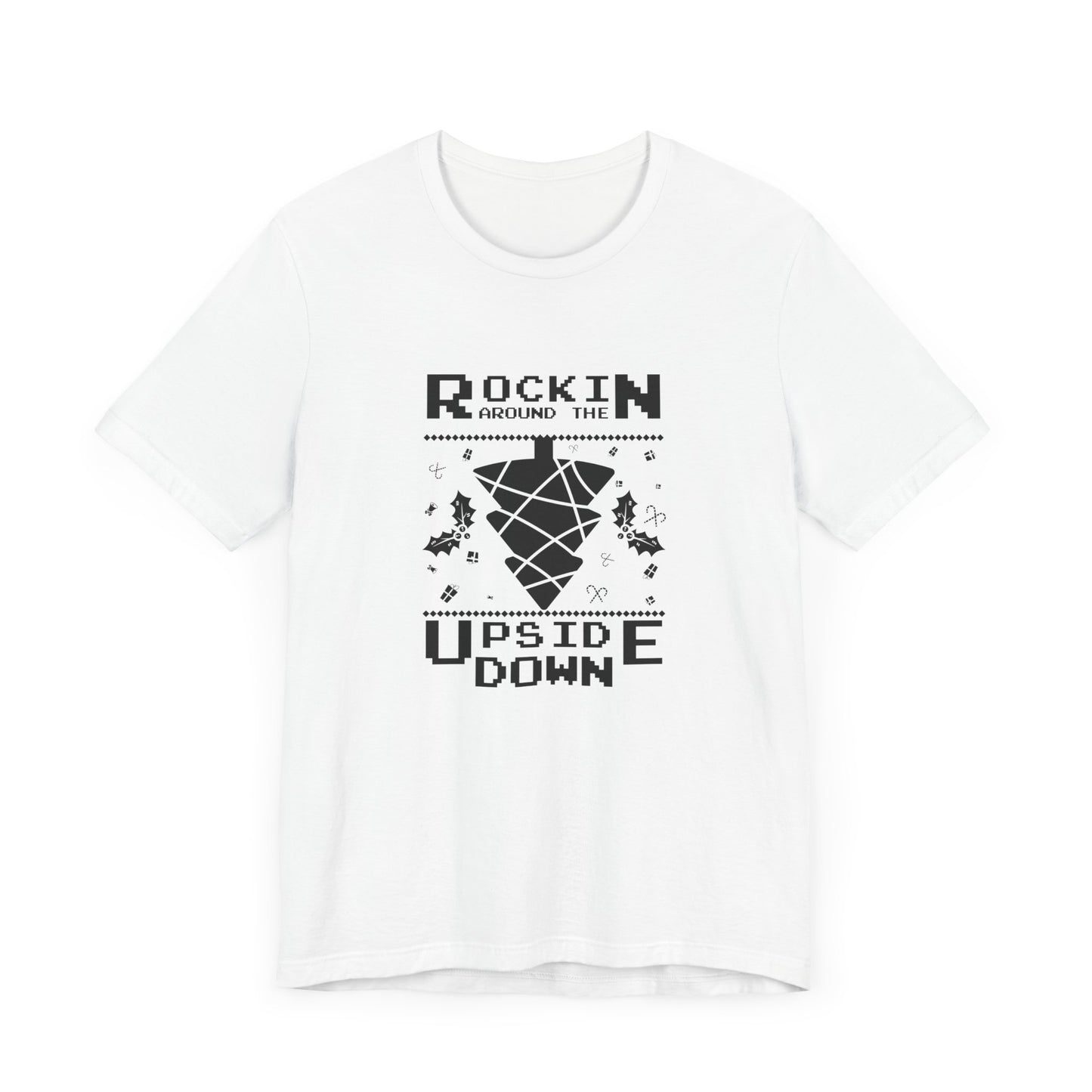 Christmas: Rocking Around The Tree Upside Down - Unisex Jersey Short Sleeve Tee