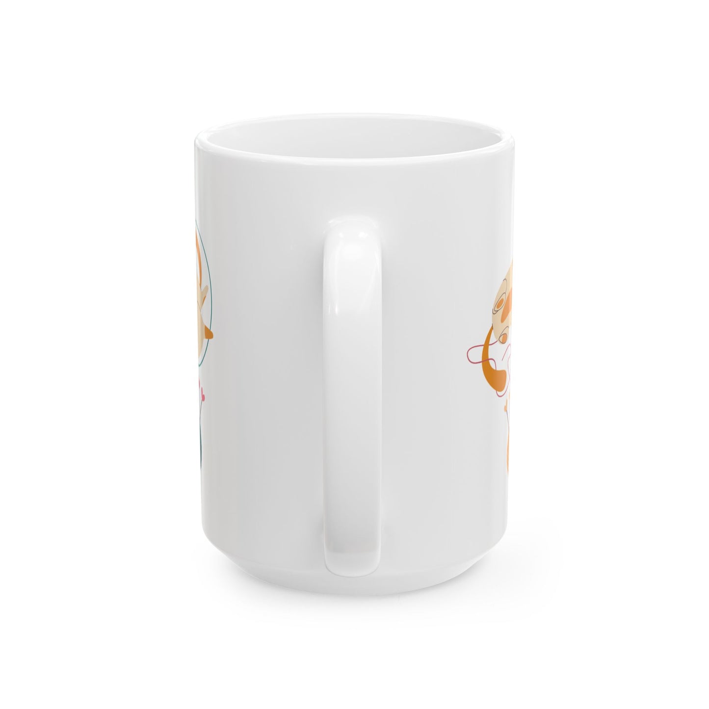 Cats Playing With Knitting Yarn - Ceramic Mug, (11oz, 15oz) - 11244