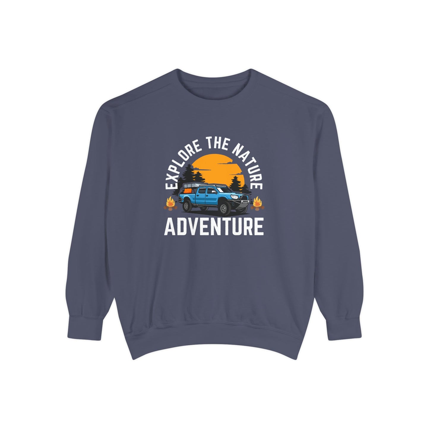 Explore the Nature - Unisex Garment-Dyed Sweatshirt - 10619