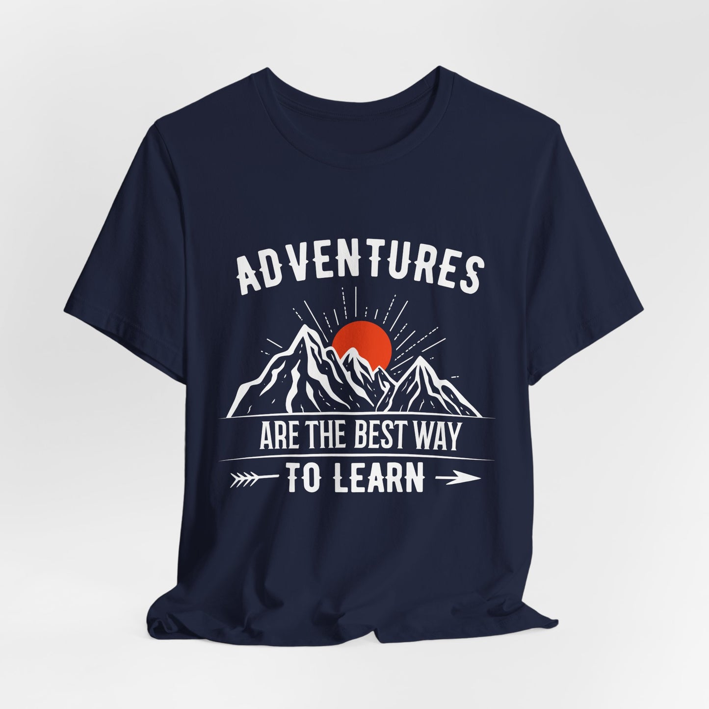 Camping: Adventures Are The Best Way To Learn - Unisex Jersey Short Sleeve Tee - 12652