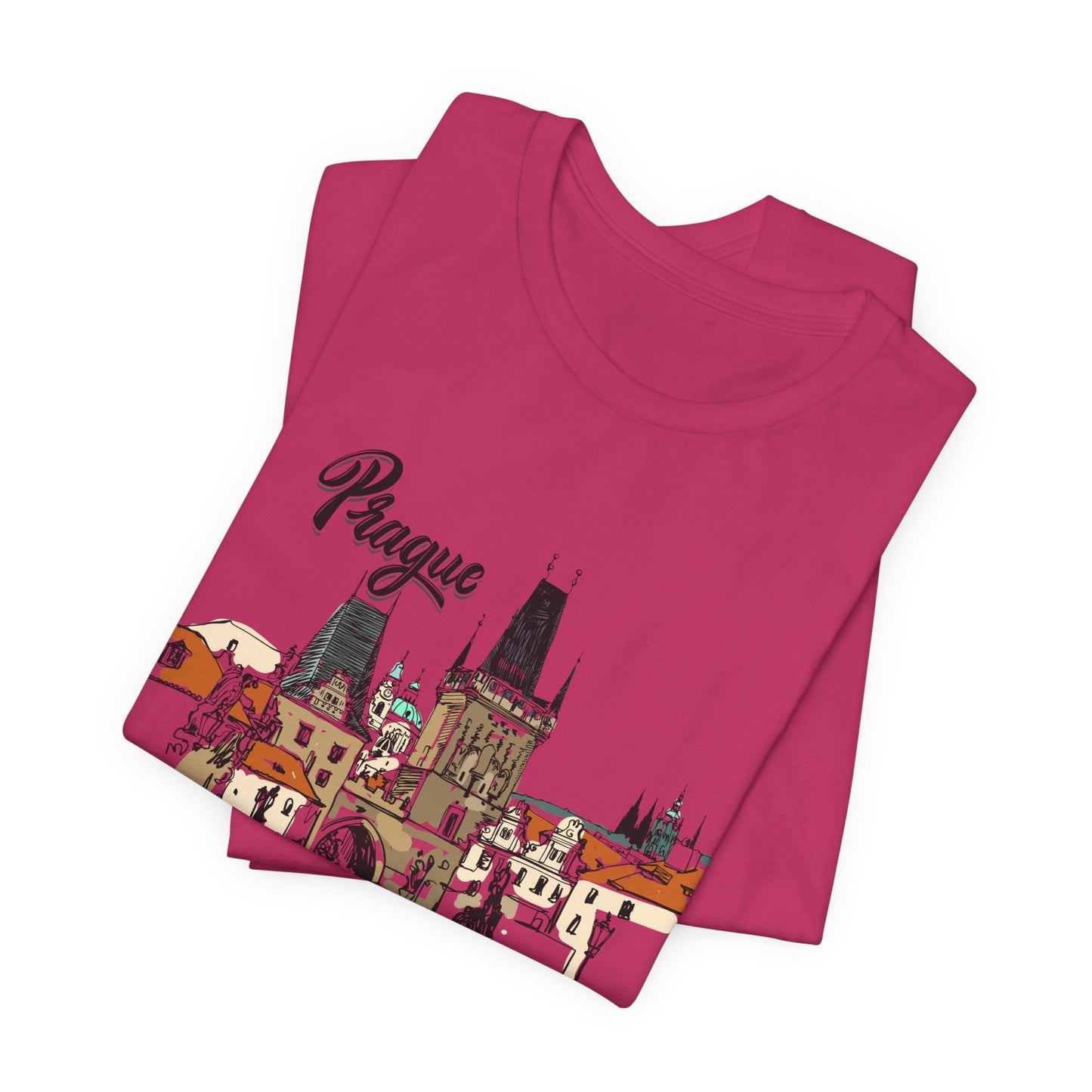 Prague Graphic Unisex Tee - Perfect Travel Souvenir - 12135