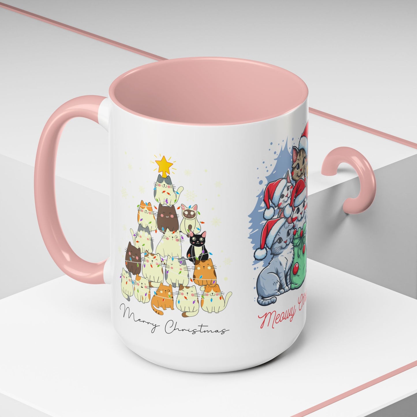 Meowy Christmas - Accent Coffee Mug (11, 15oz)