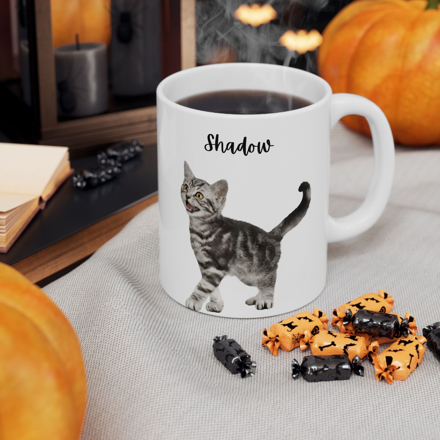 Personalised Cat Ceramic Mug, Coffee Lovers Gift, Cat Lover's Mug, Cute Animal Mug, Funny Cat Coffee Cup - 14199