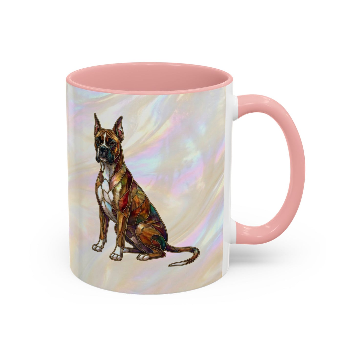 Boxer Accent Coffee Mug -Stained Glass Style (11/15oz) - 14621